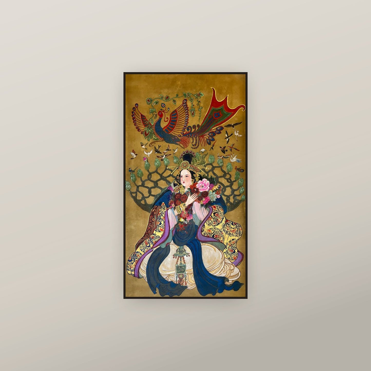 Empress Xiao Hui (Zhang Yan) — shown framed on a wall