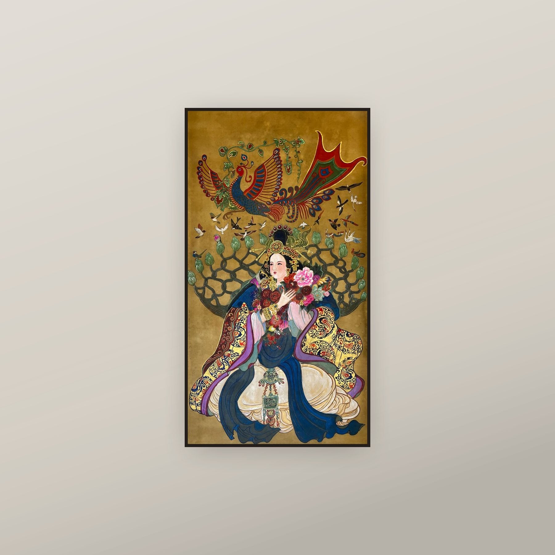 Empress Xiao Hui (Zhang Yan) — shown framed on a wall