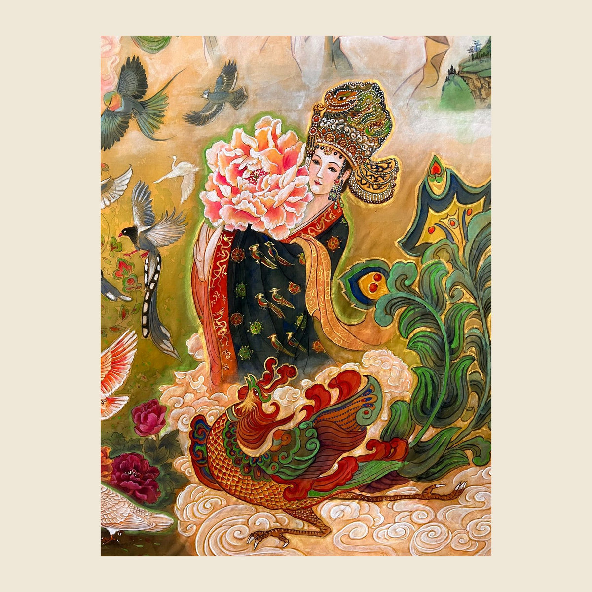 Empress Xiaohui (Lady He) — silk portrait by Xiang Li