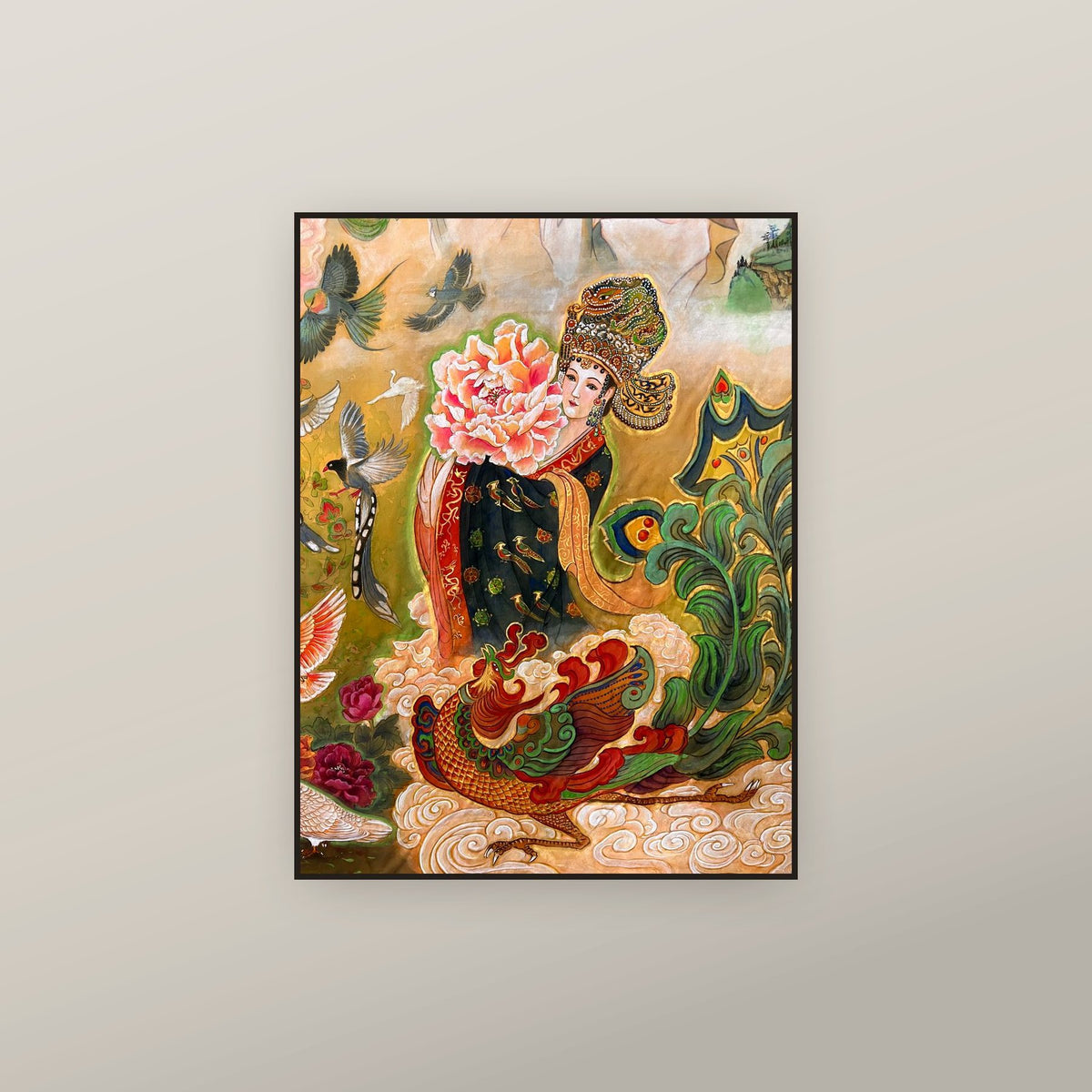 Empress Xiaohui (Lady He) — shown framed on a wall