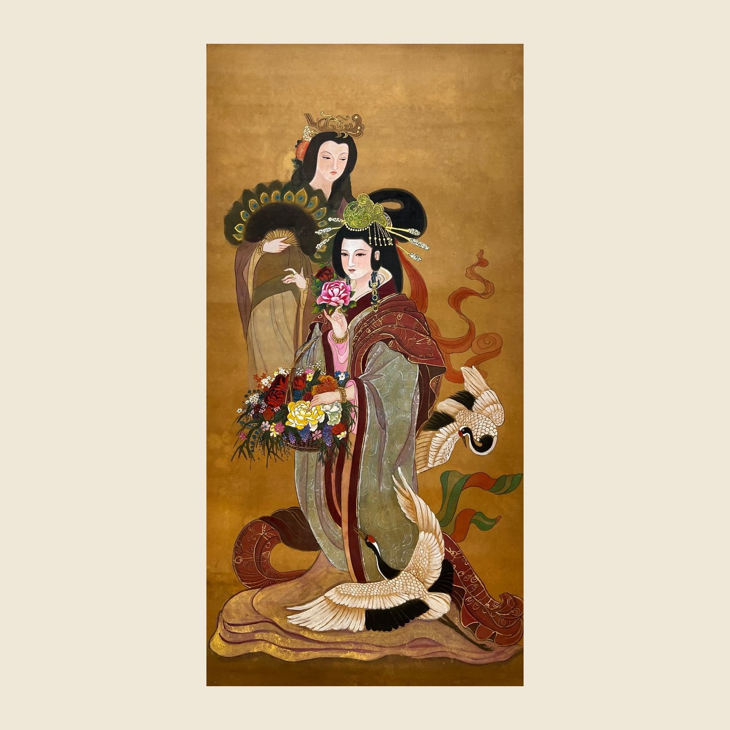 Empress Yin and Deng Sui (Empress Hexi) — silk portrait by Xiang Li