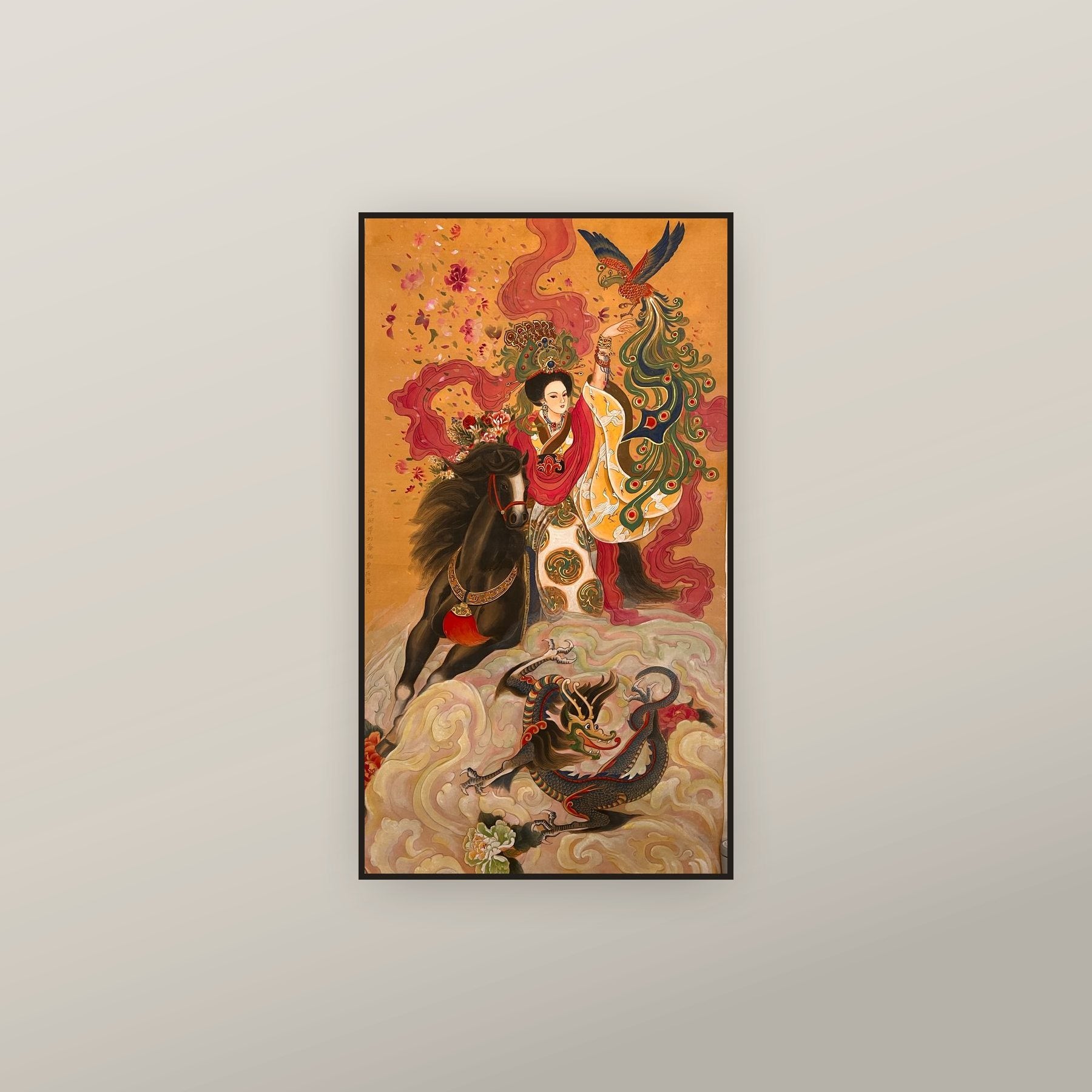 Empress Zhang Hui (Later Liang) — shown framed on a wall