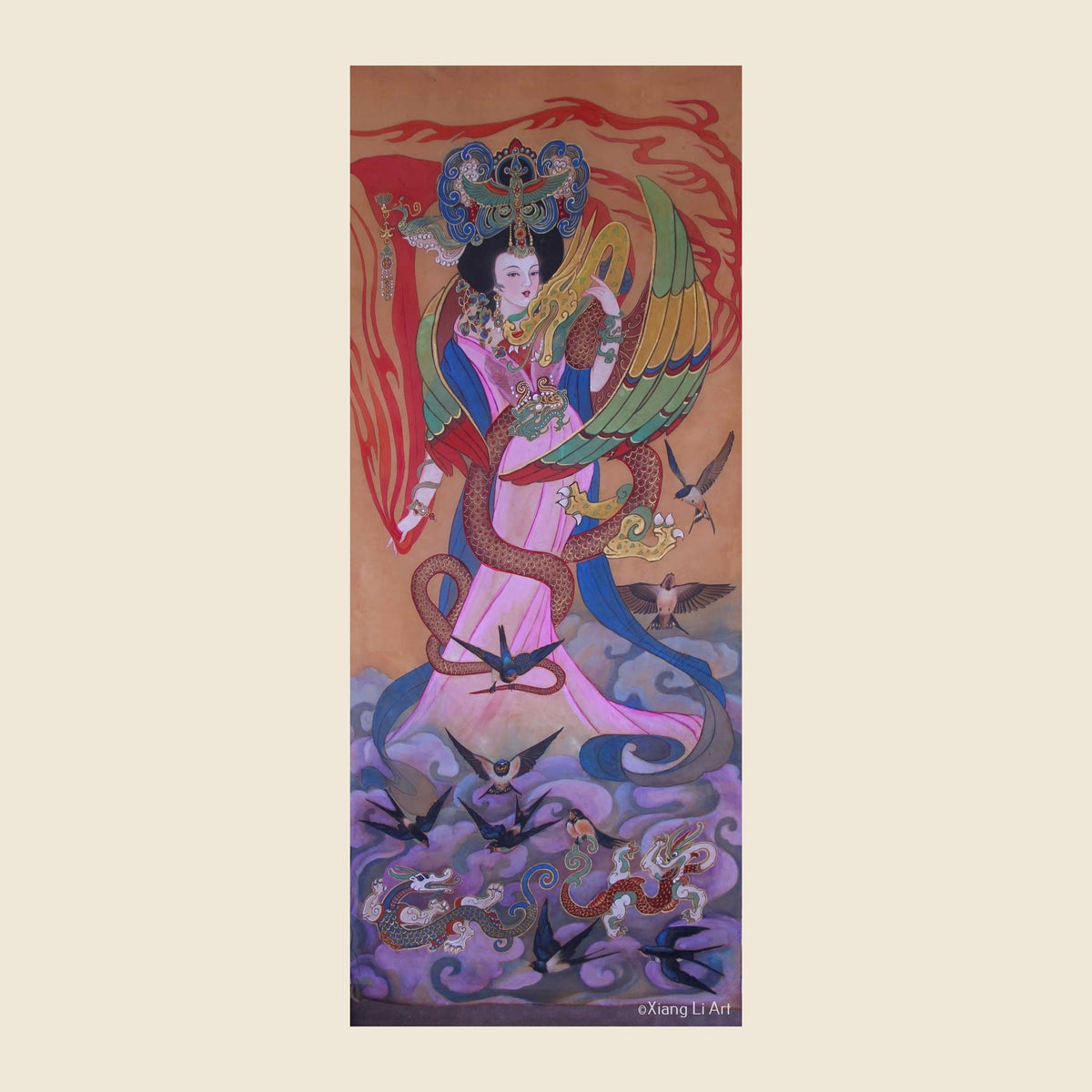 Empress Zhao Feiyan — silk portrait by Xiang Li