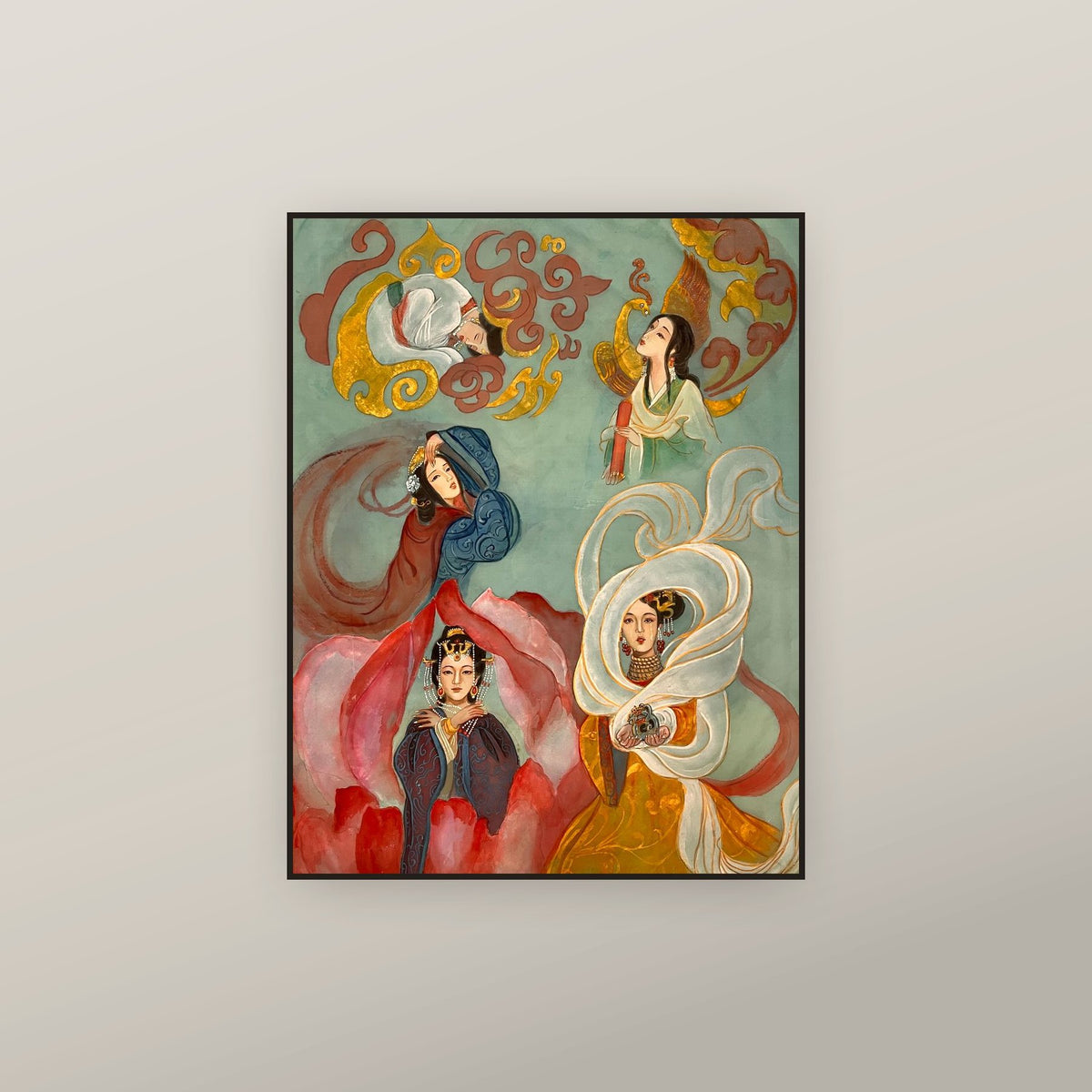 Empress Pan + Quan Huijie + Bu Lianshi — shown framed on a wall