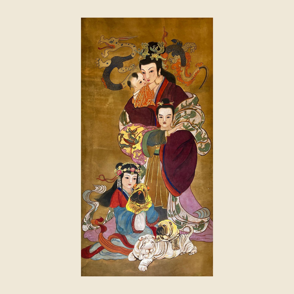 Empress Dou — silk portrait by Xiang Li