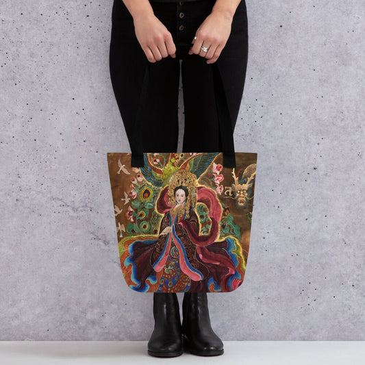 Empress Tote bag | Chinese Watercolor Art | Empress collection by Xiang Li Art | Statement bag