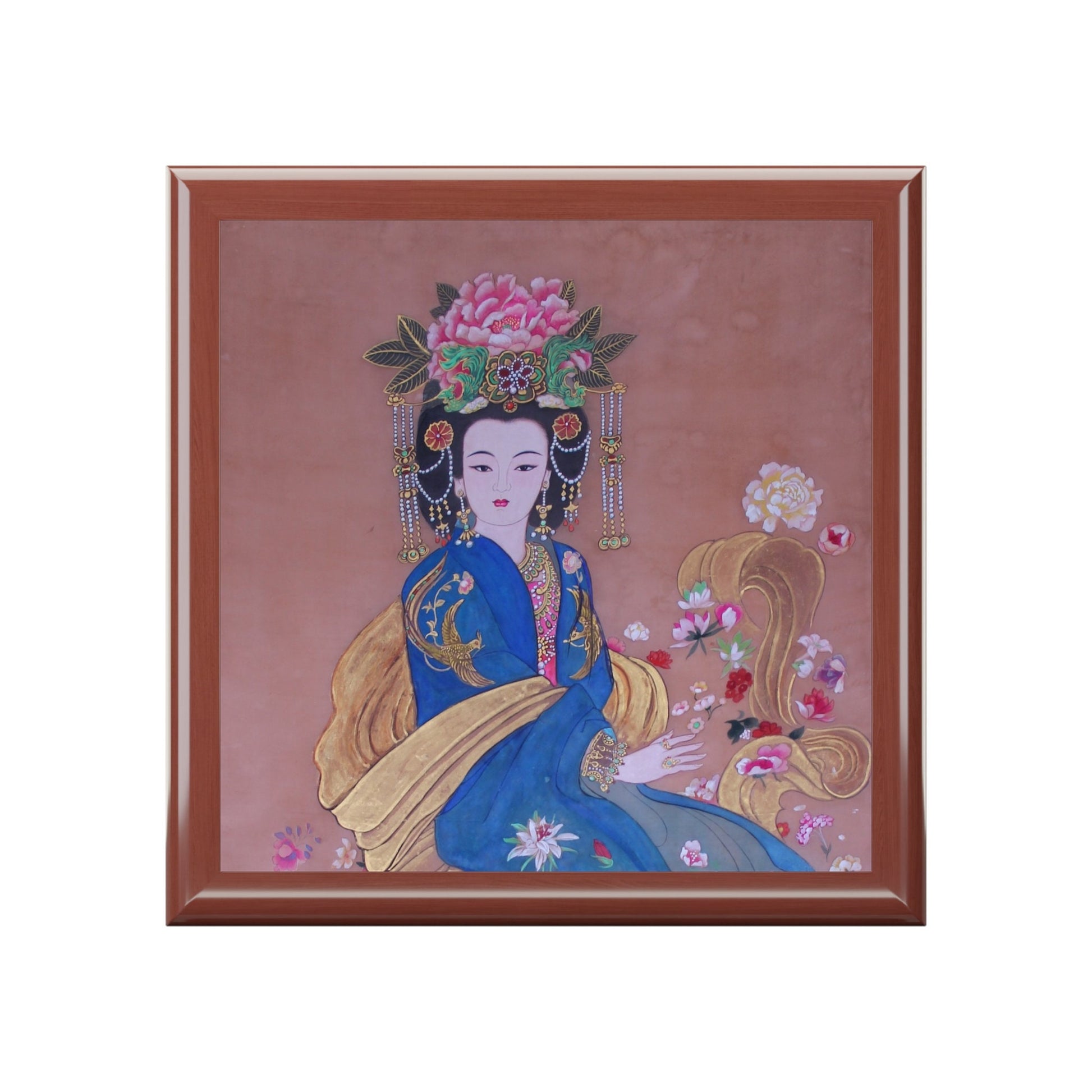 Jewelry Box| Chinese Empress, Watercolor on Silk | Empress Collection by Xiang Li Art