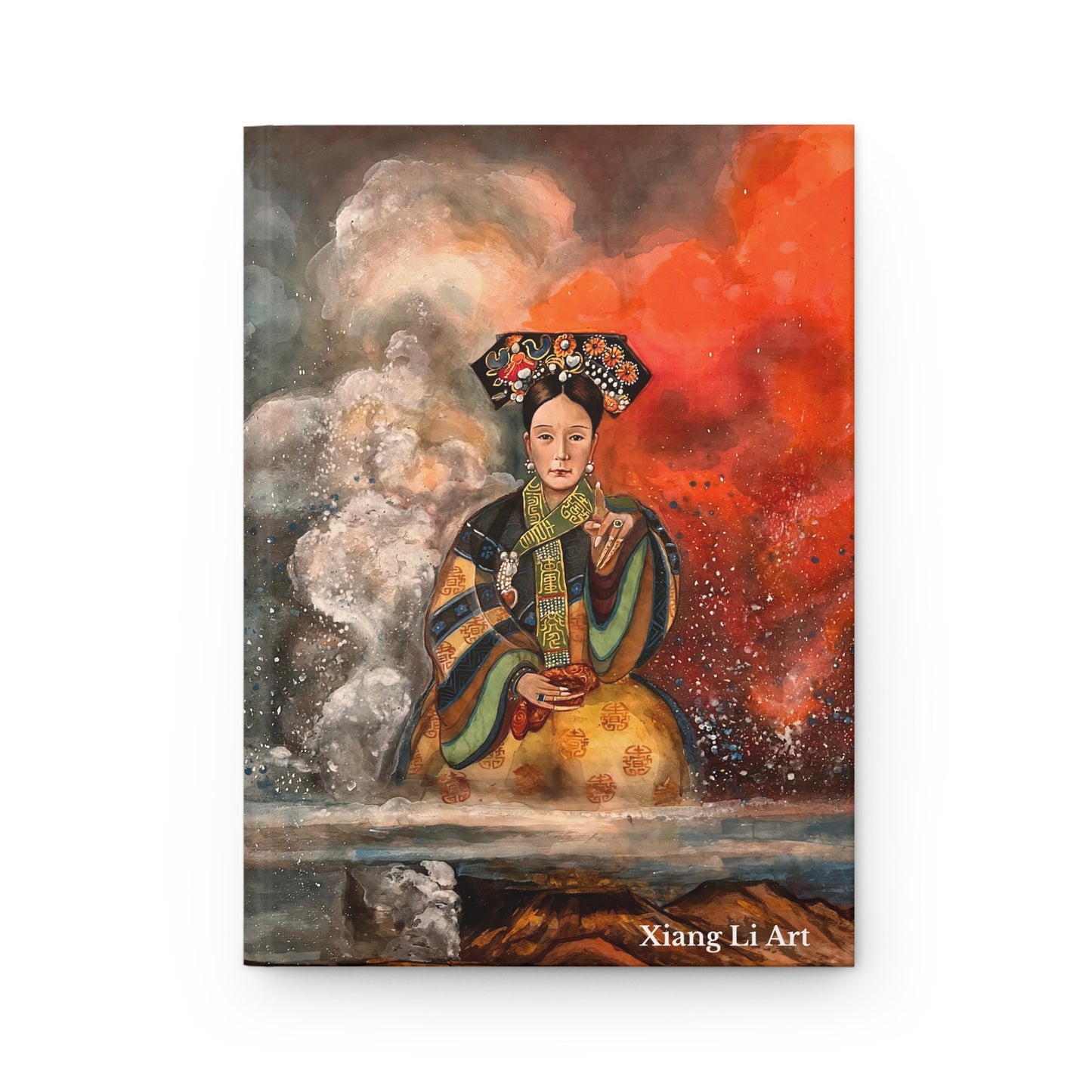 Hardcover Journal Matte | Great Empresses on the front & back covers | Chinese watercolor on silk | Empress Collection by Xiang Li Art