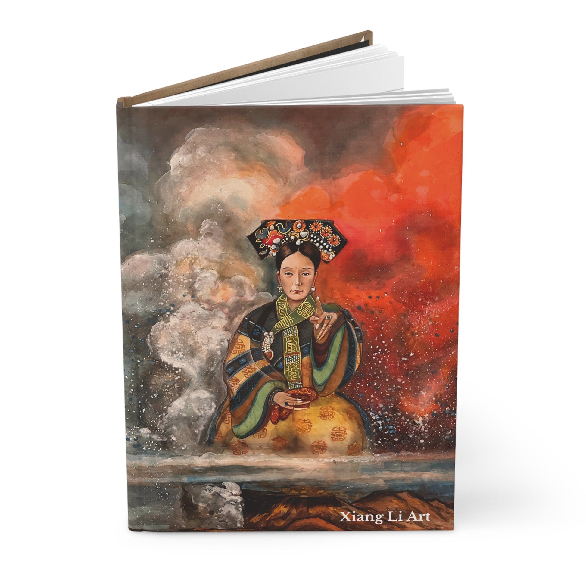 Hardcover Journal Matte | Great Empresses on the front & back covers | Chinese watercolor on silk | Empress Collection by Xiang Li Art