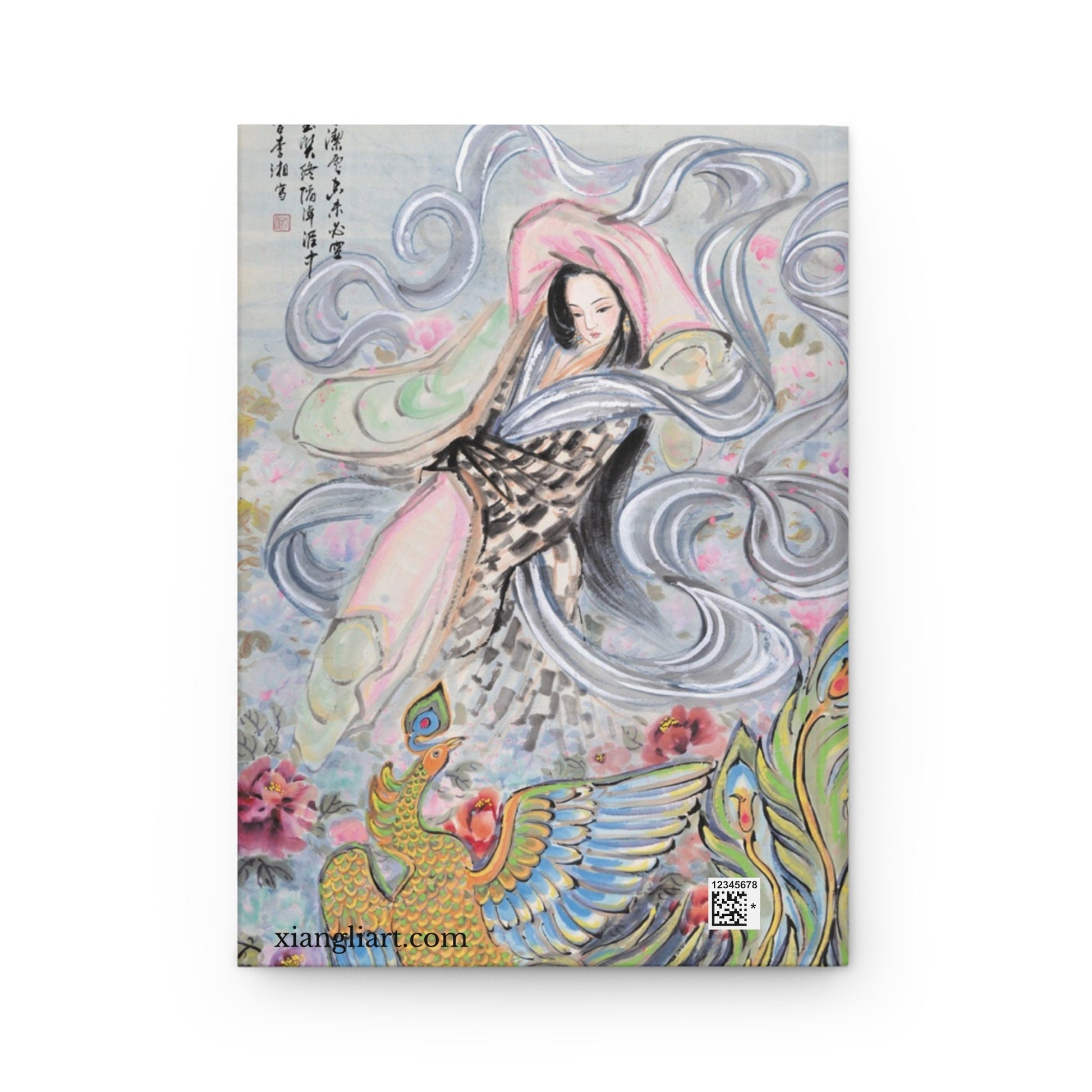 Hardcover Journal Matte | Dream of the Red Chamber 2 of the 12 Beauties on front and back cover | Print of Chinese watercolor on silk