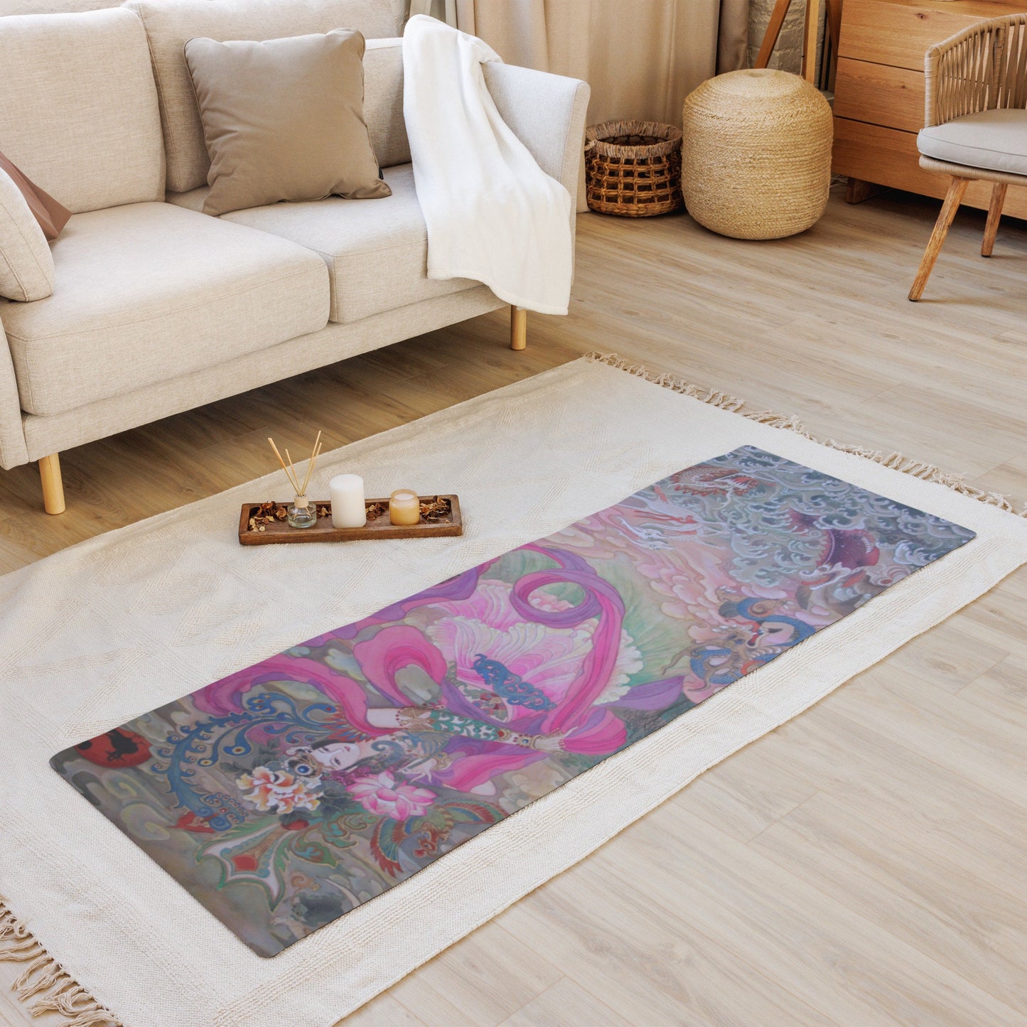 Yoga mat | Chinese Empress Design | Chinese Watercolor | Empress Collection by Xiang Li