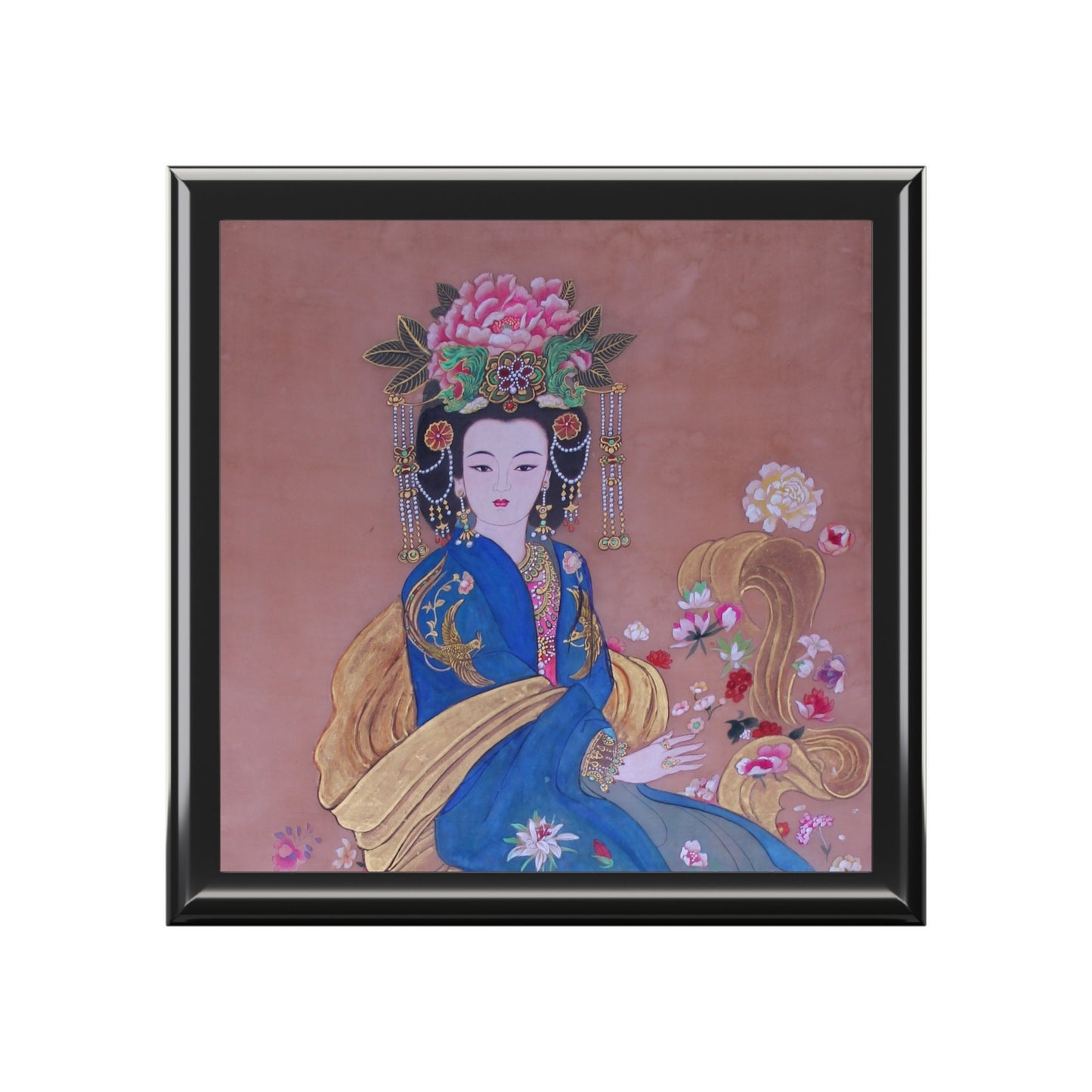 Jewelry Box| Chinese Empress, Watercolor on Silk | Empress Collection by Xiang Li Art