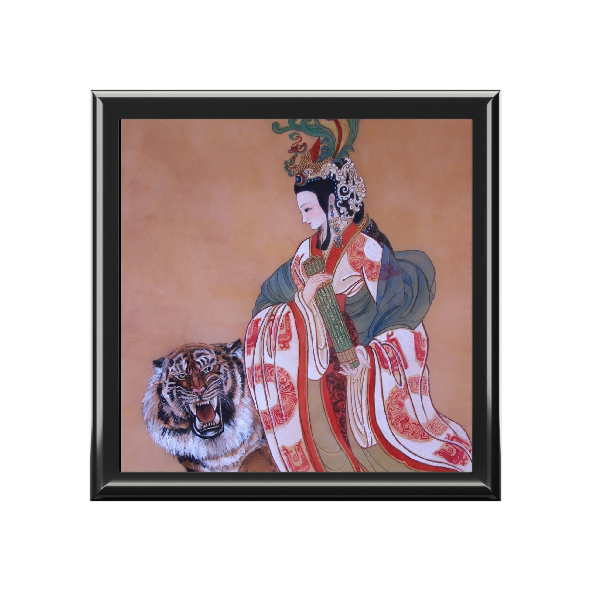 Jewelry Box | Chinese Empress, Water color on Silk | Empress Collection by Xiang Li Art