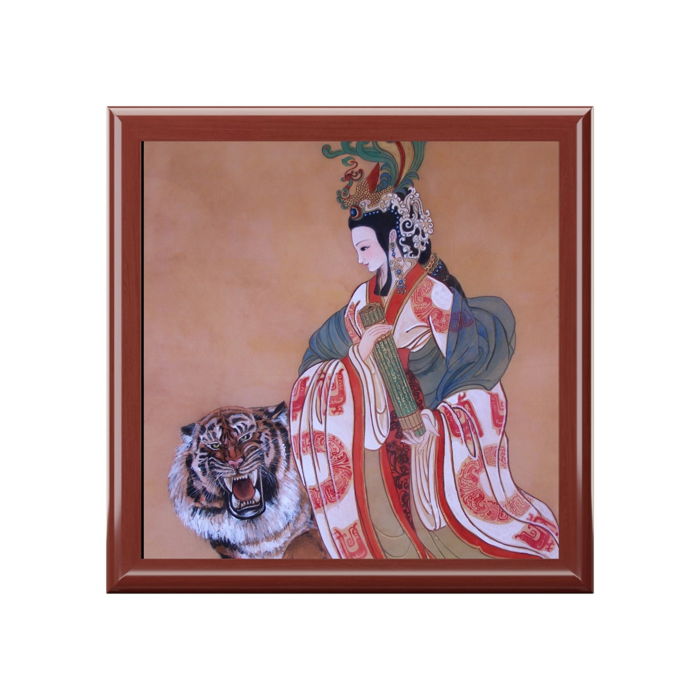 Jewelry Box | Chinese Empress, Water color on Silk | Empress Collection by Xiang Li Art