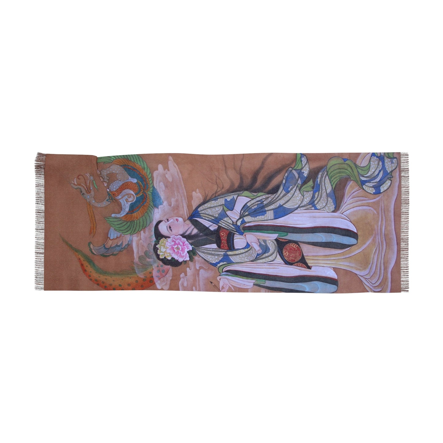 Wisdom and Light Scarf featuring Empress Ma, water color painting, women fashion scarf, Chinese New Year gift