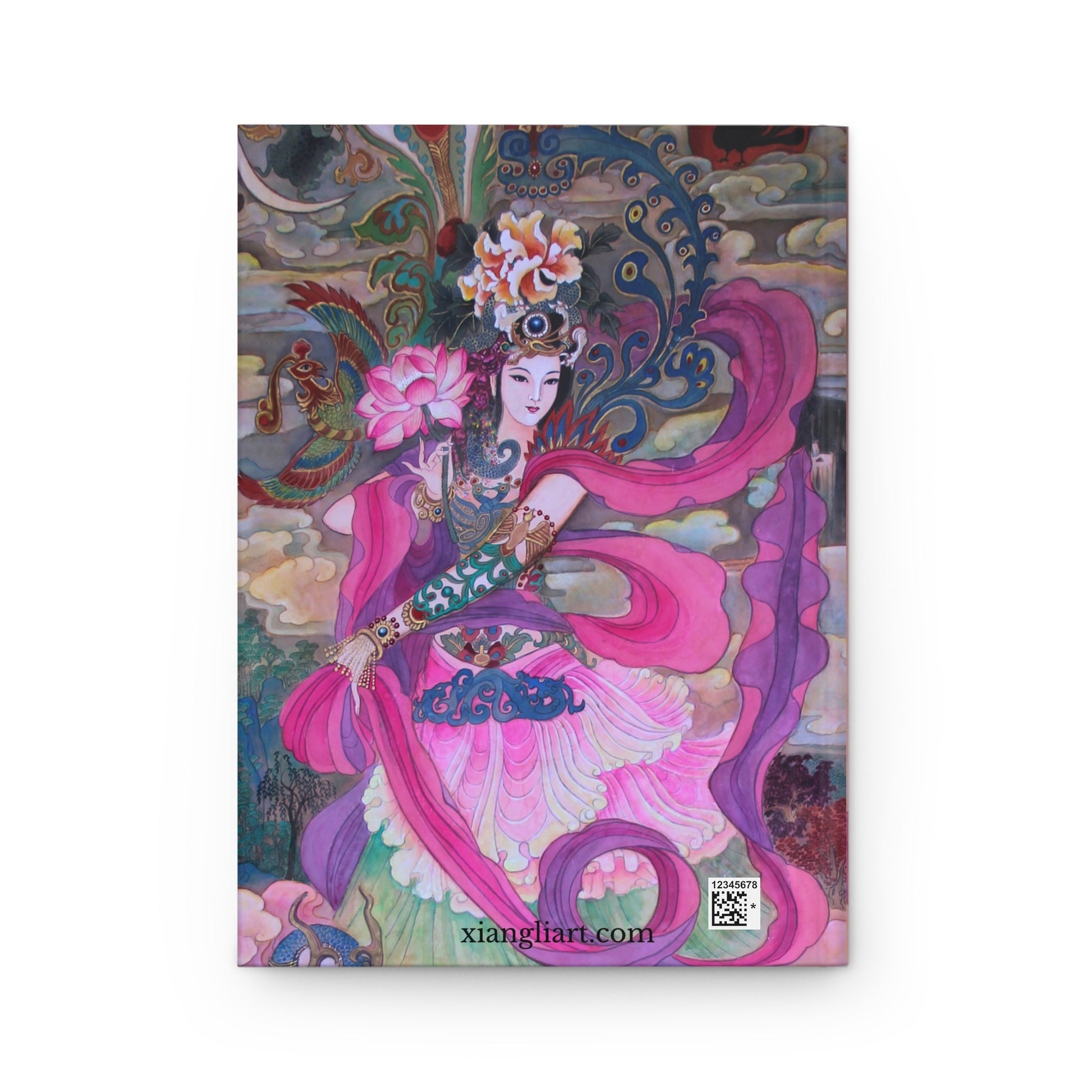 Hardcover Journal Matte | Empresses on the front and back covers | Chinese watercolor on silk | Empress Collection by Xiang Li Art