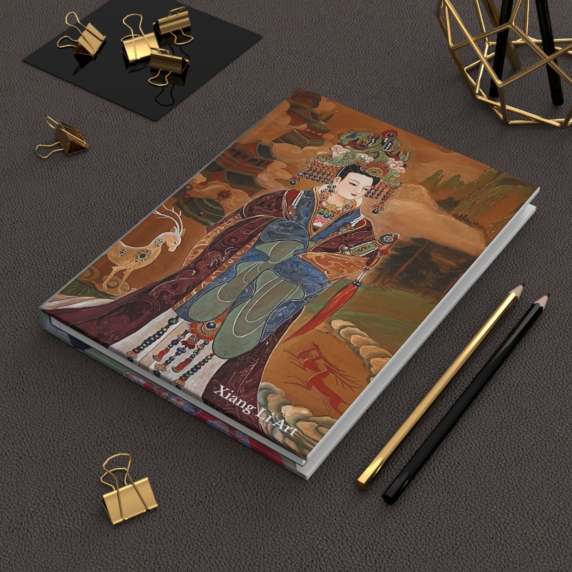 Hardcover Journal Matte | Empresses | Chinese watercolor on silk | | Empress Collection by Xiang Li Art