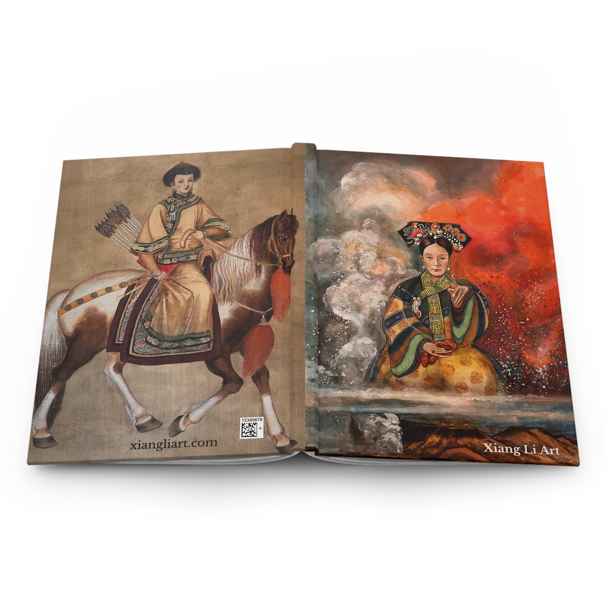 Hardcover Journal Matte | Great Empresses on the front & back covers | Chinese watercolor on silk | Empress Collection by Xiang Li Art