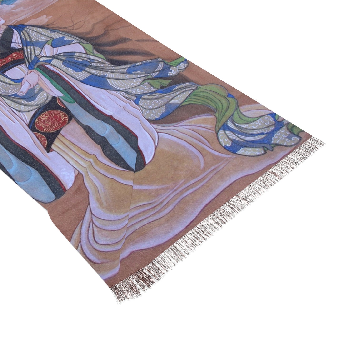 Wisdom and Light Scarf featuring Empress Ma, water color painting, women fashion scarf, Chinese New Year gift