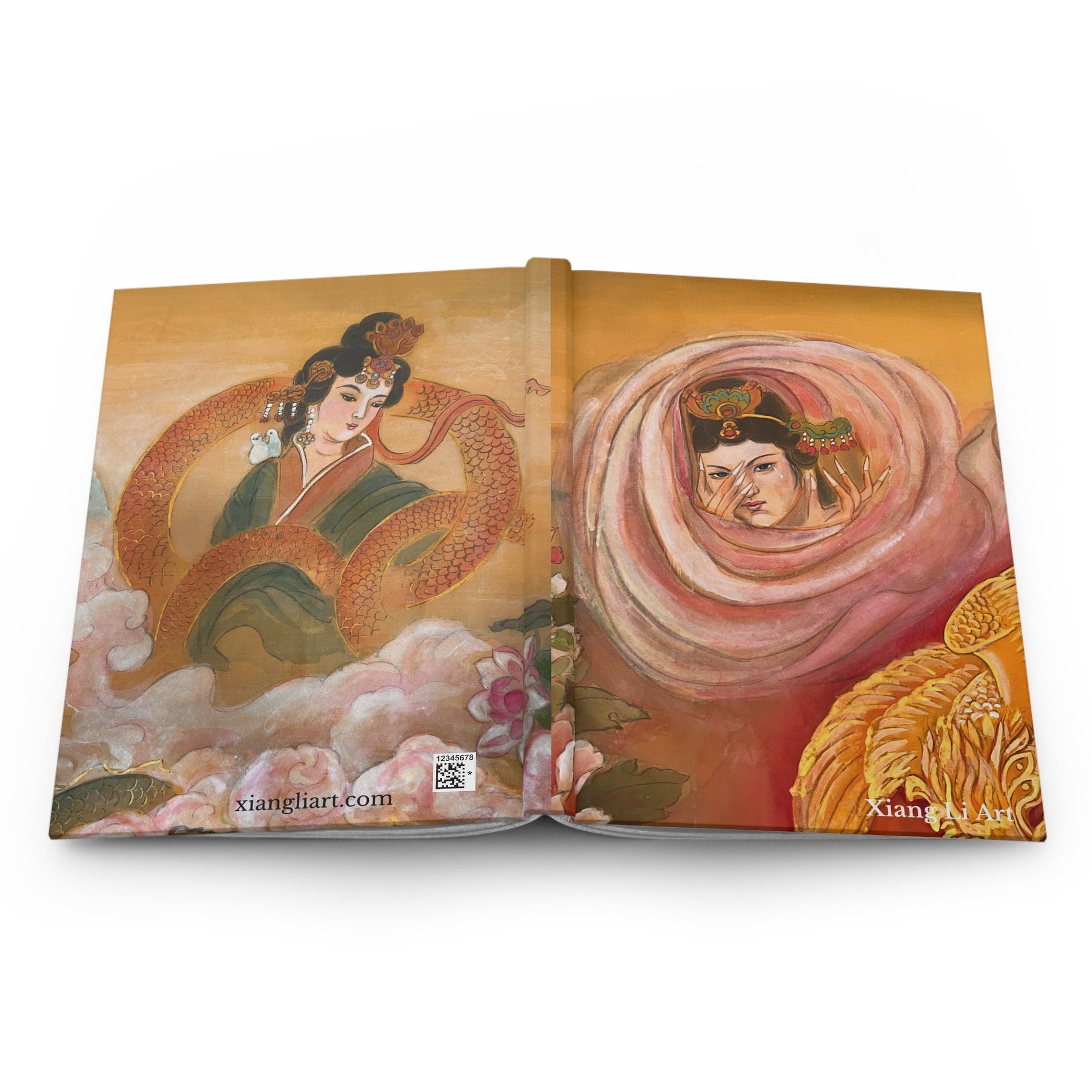 Hardcover Journal Matte | Empresses on front and back | Chinese watercolor on silk | Empress Collection by Xiang Li Art