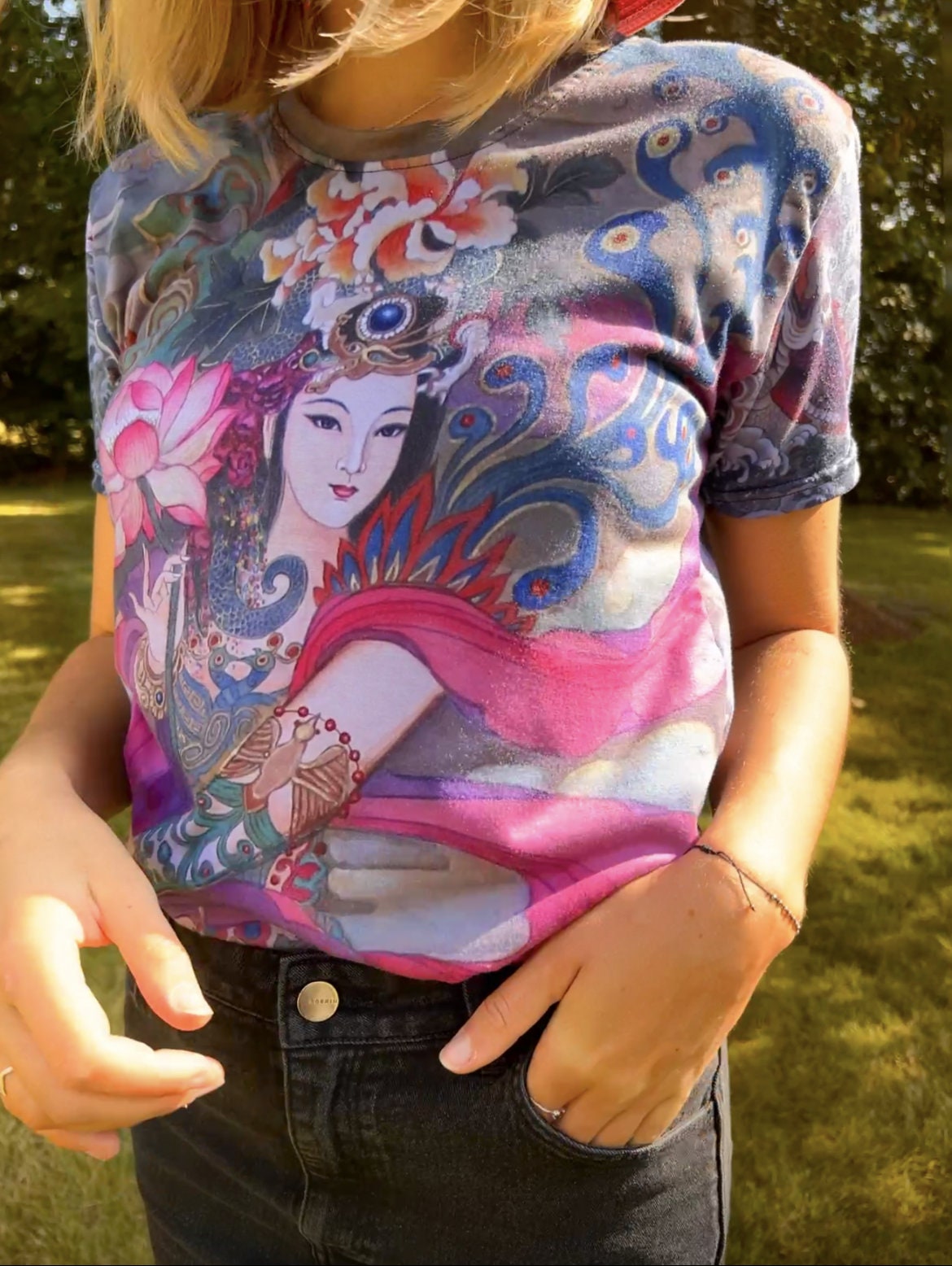 Empress Luo Shen Women's T-shirt, print of unique hand painted water color design