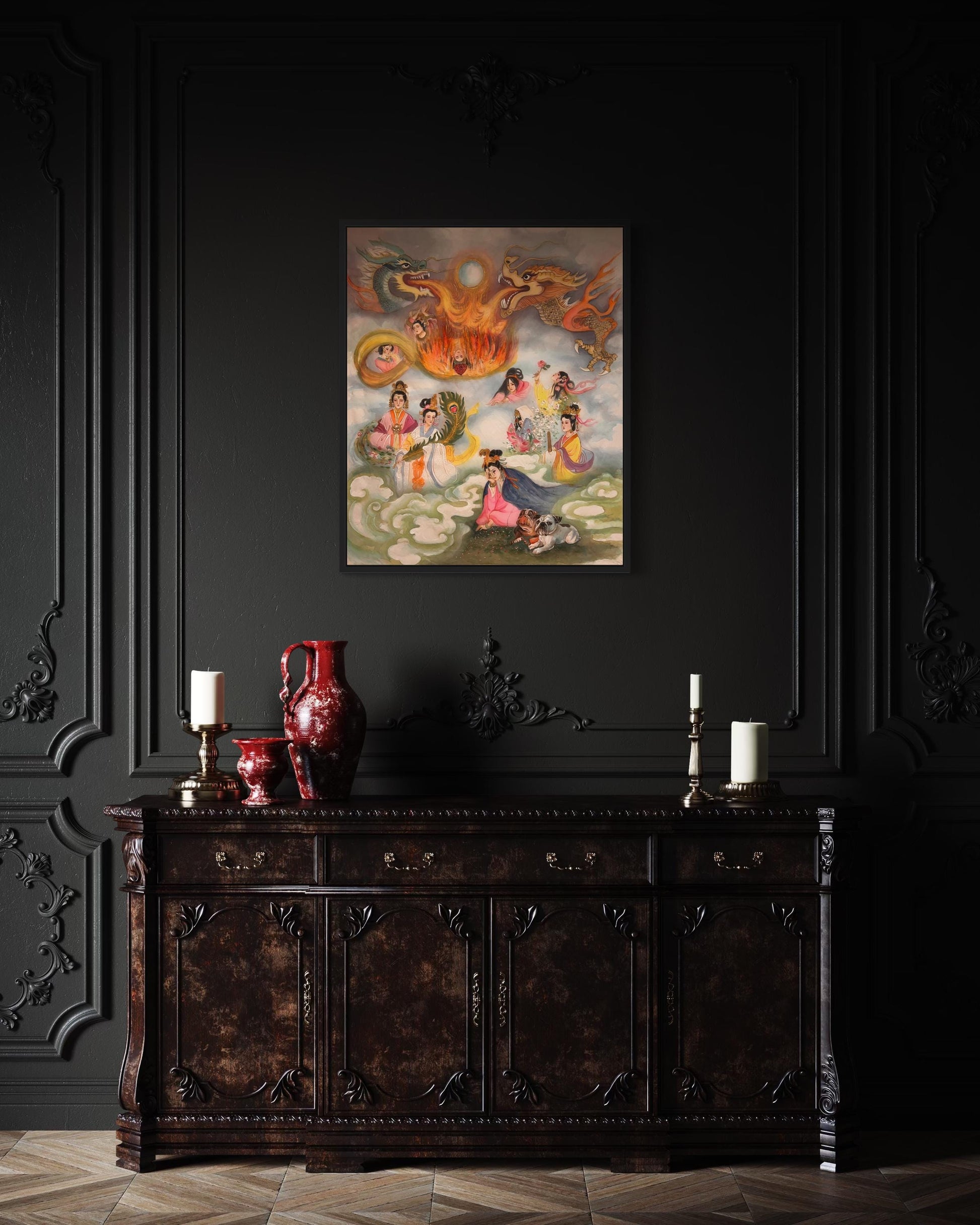 Middle Period Ming Dynasty Chinese Empress Canvas Print | 36 x 48 inches | framed and unframed