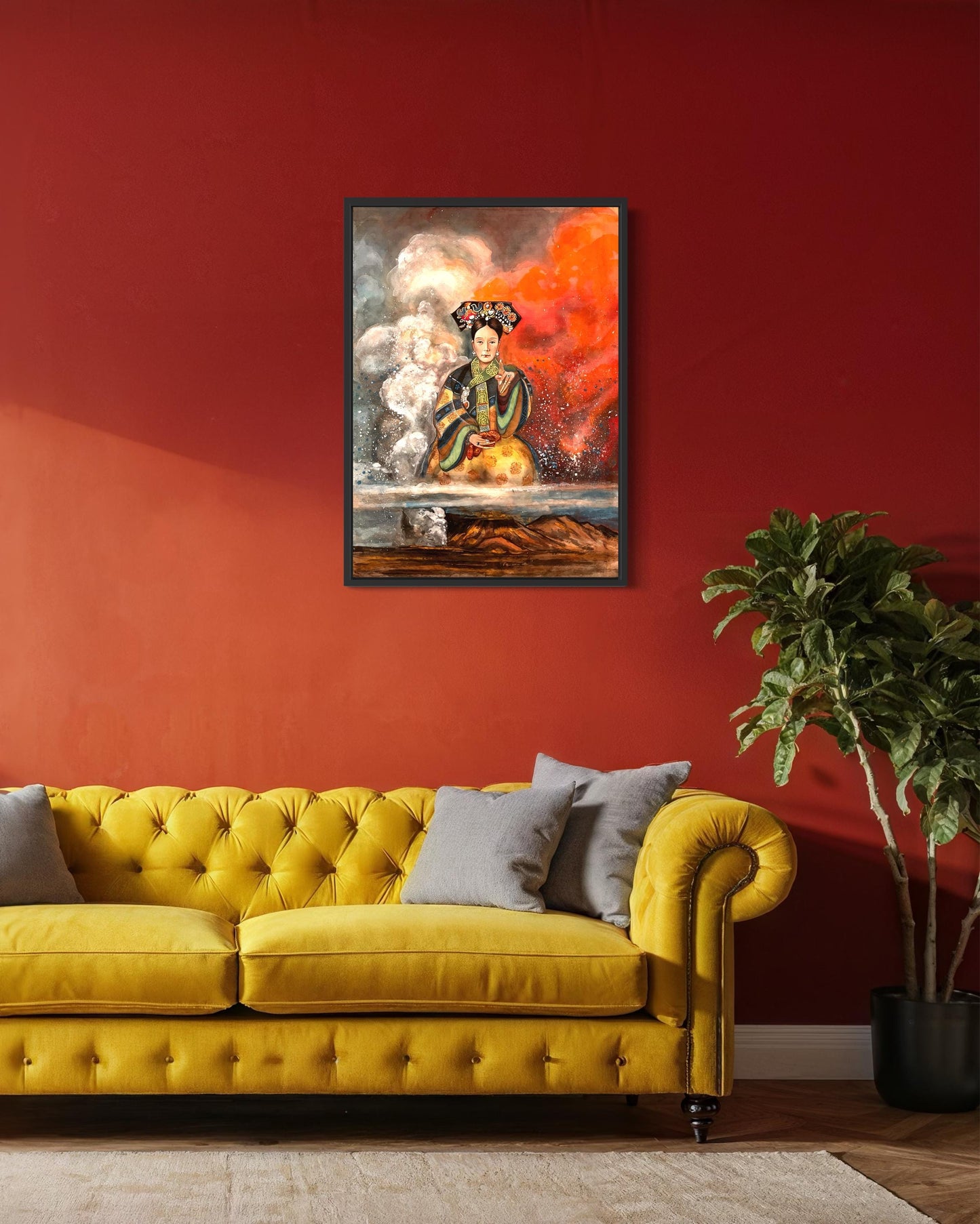 Cixi Qing Dynasty Empress Canvas Print | 24 x 36 inches | framed and unframed