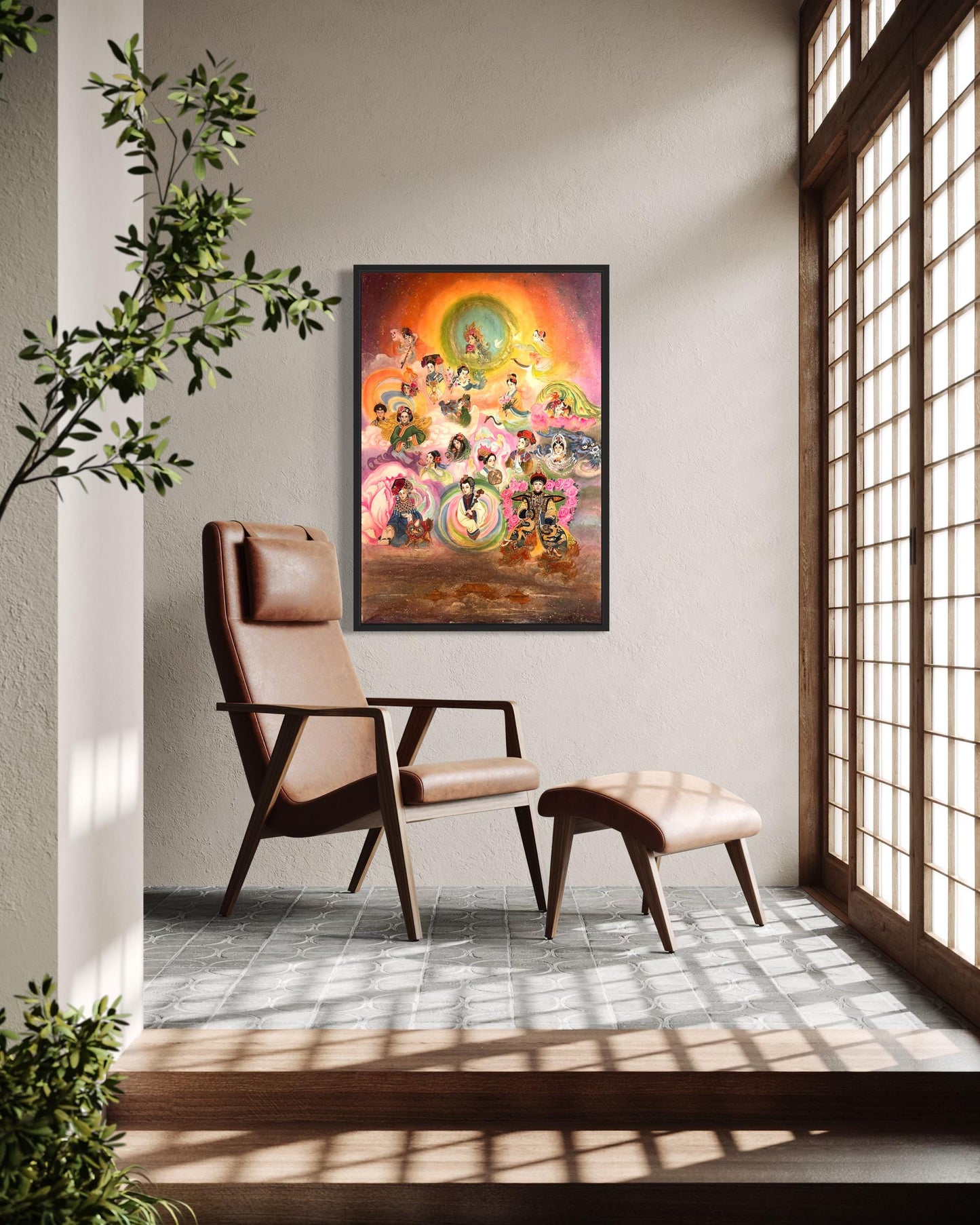 Qing Dynasty Empresses Canvas Print | 24 x 36 inches | framed and unframed