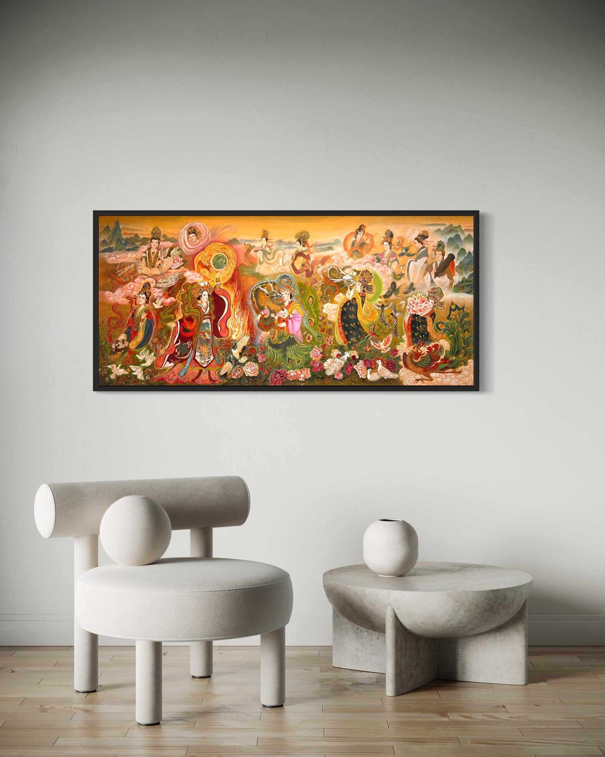 Northern Song Dynasty Early Period Chinese Empress Canvas Print | 60" X 27" inches | framed and unframed