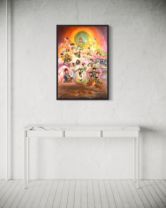 Qing Dynasty Empresses Canvas Print | 24 x 36 inches | framed and unframed