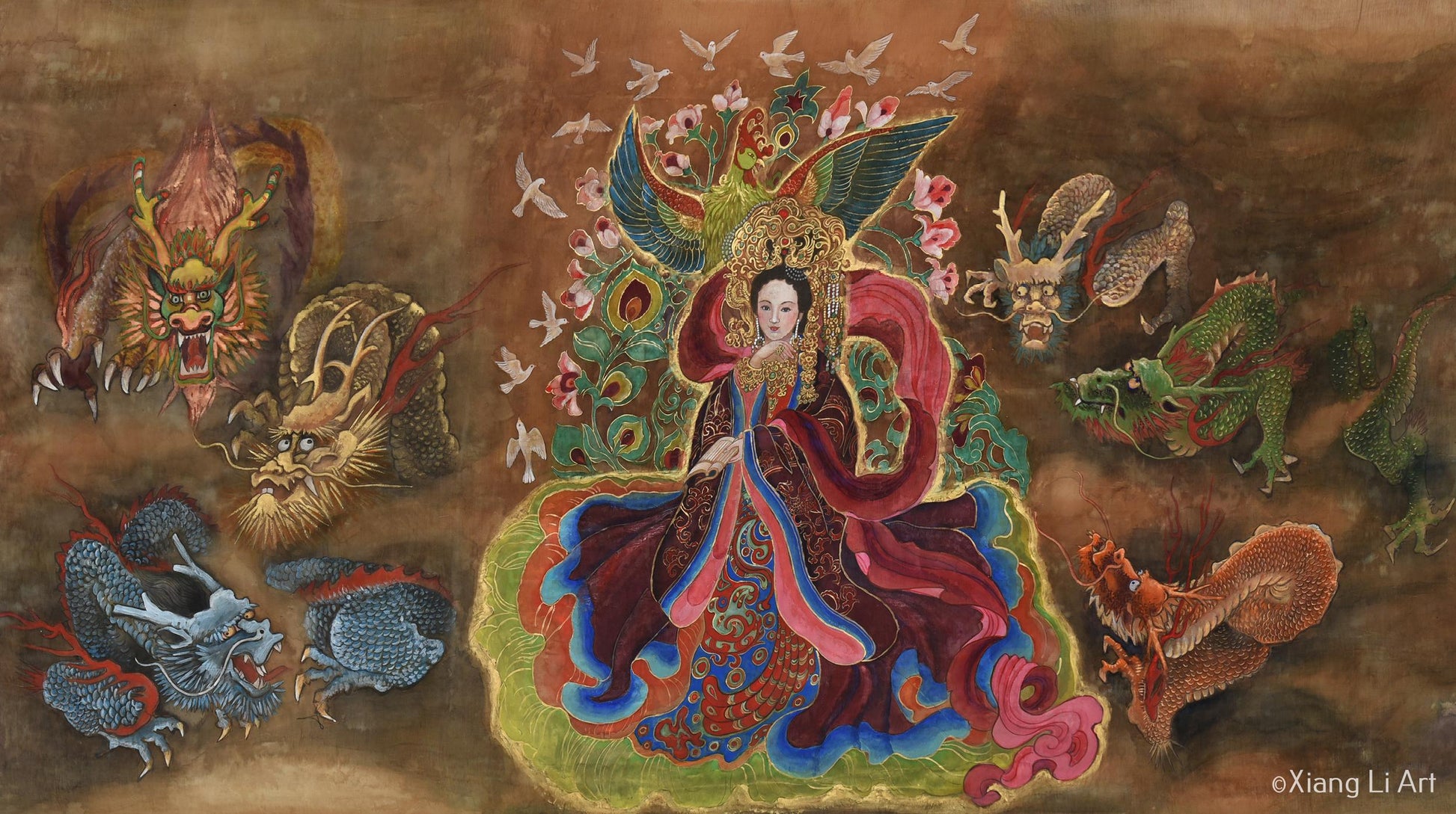 Eastern Jin Chinese Empress Canvas Print | 20 x 40 inches | framed and unframed