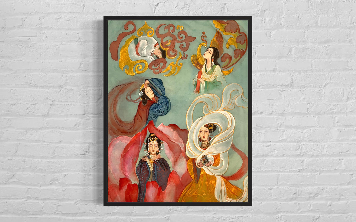 Three Kingdom Chinese Empresses Canvas Print | 24 x 32 inches | framed and unframed