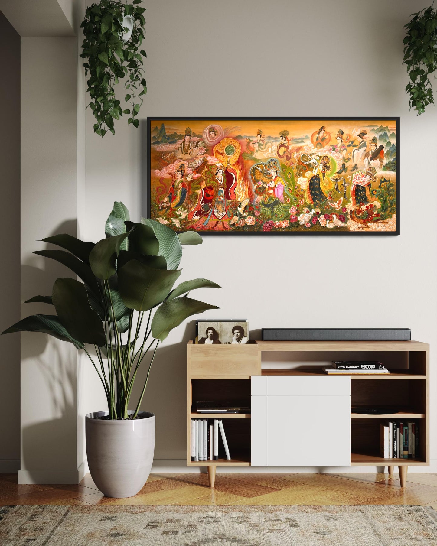 Northern Song Dynasty Early Period Chinese Empress Canvas Print | 60" X 27" inches | framed and unframed