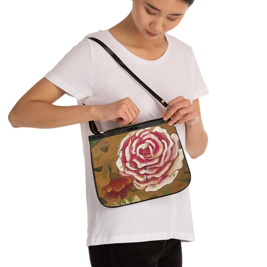 Small Shoulder Bag | Peony and Water Lily | Water color painting design by artist Xiang Li | Lunar New Year gift