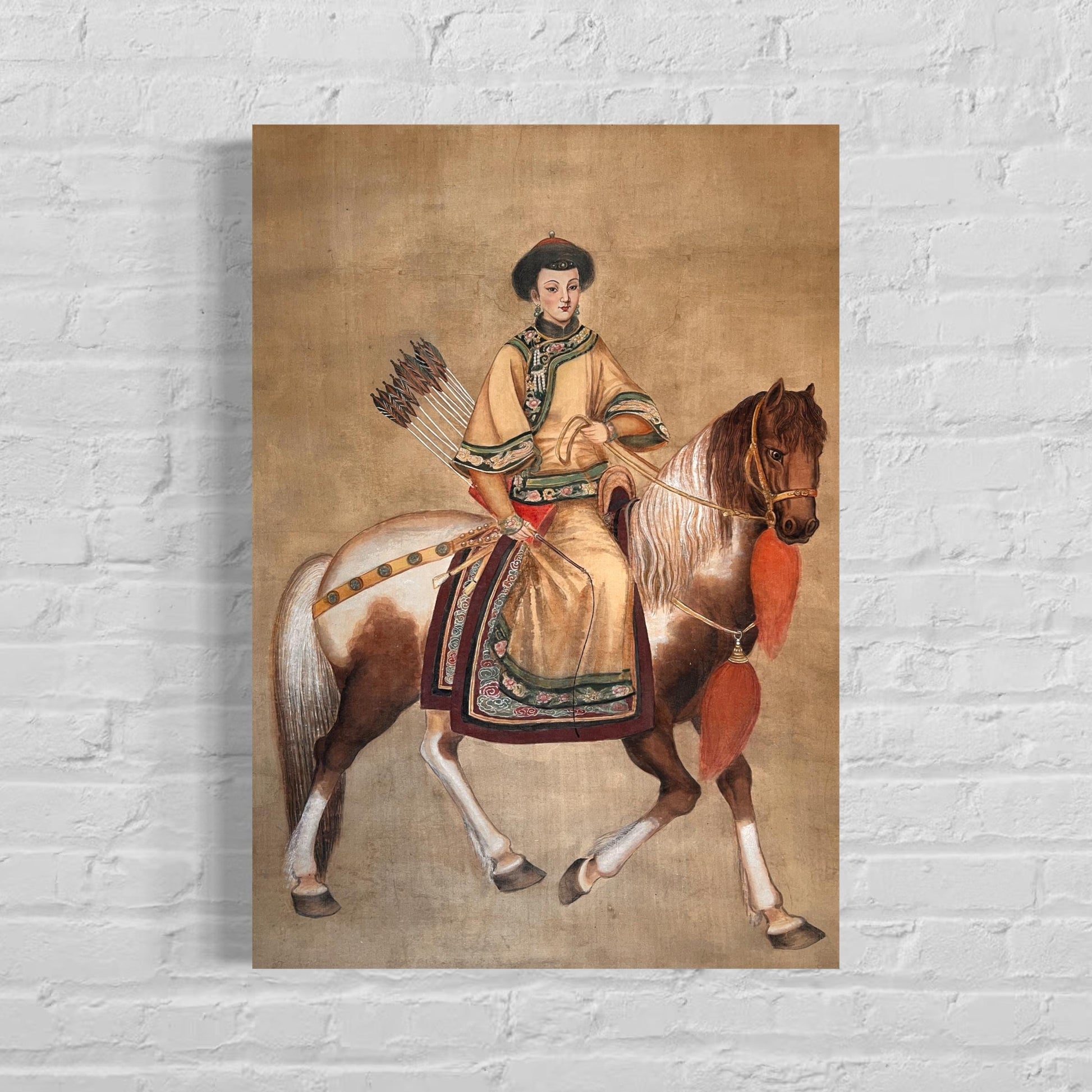 Qing Dynasty Horse Riding Empress Canvas Print | 24 x 36 inches | framed and unframed