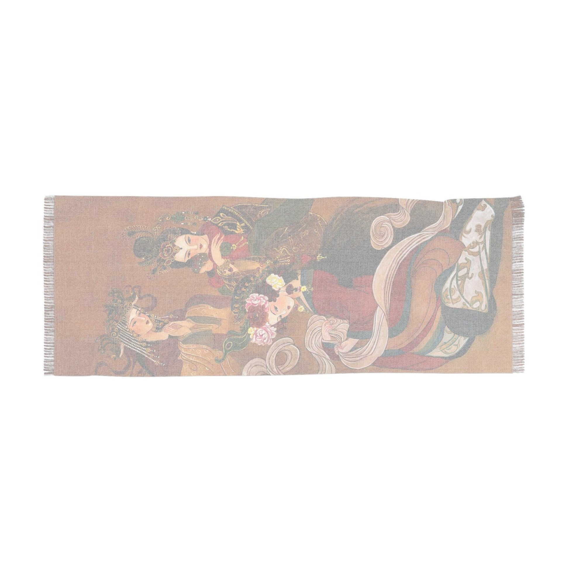 Empress Xu Pingjun Light Scarf, water color painting, women fashion scarf, Chinese New Year gift