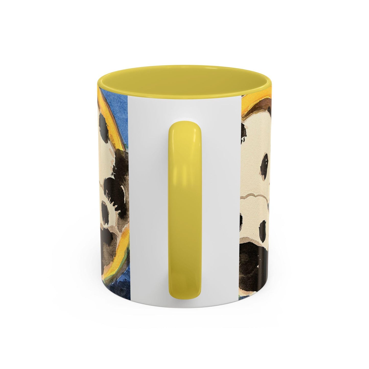 Pandas and the Moon Mug, Cute Watercolor Design, Choose from 12 colors, Coffee, Tea Mug, Hand Painted Design by artist Xiang Li