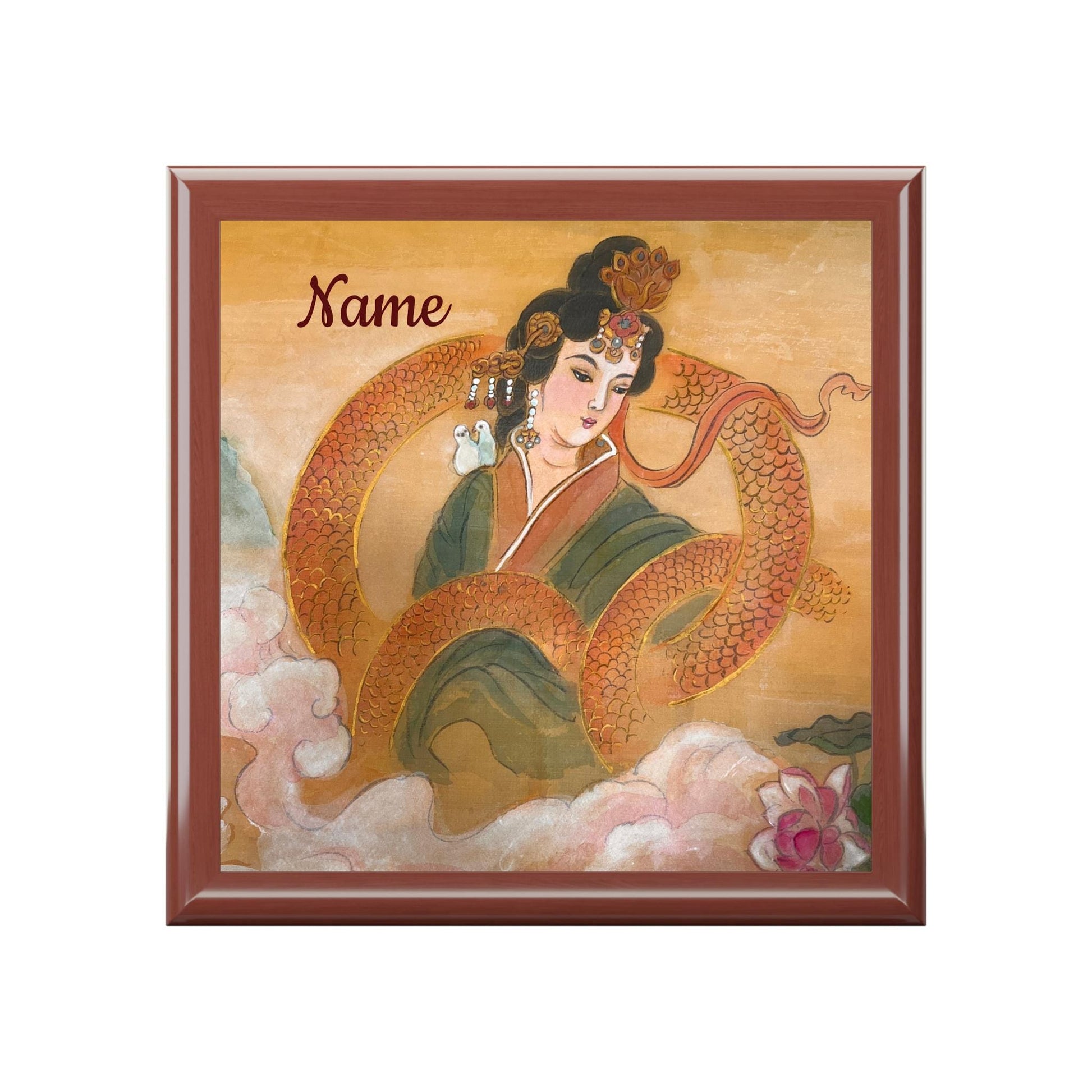 Jewelry Box, Chinese Empress, Print of Watercolor on Silk, Empress Collection by artist Xiang Li Art, Christmas gift, Year of the Snake gift