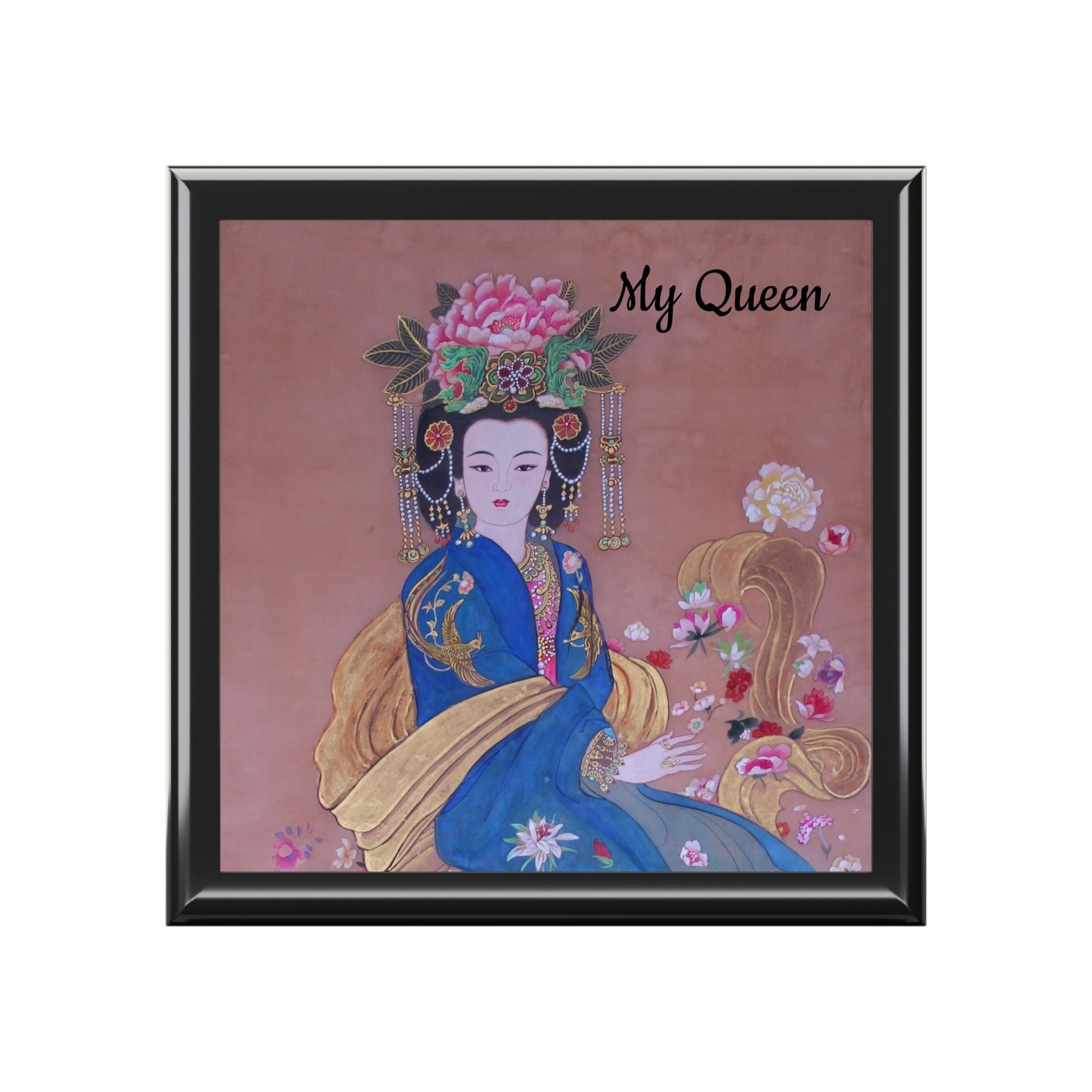 Jewelry Box| Chinese Empress, Watercolor on Silk | Empress Collection by Xiang Li Art