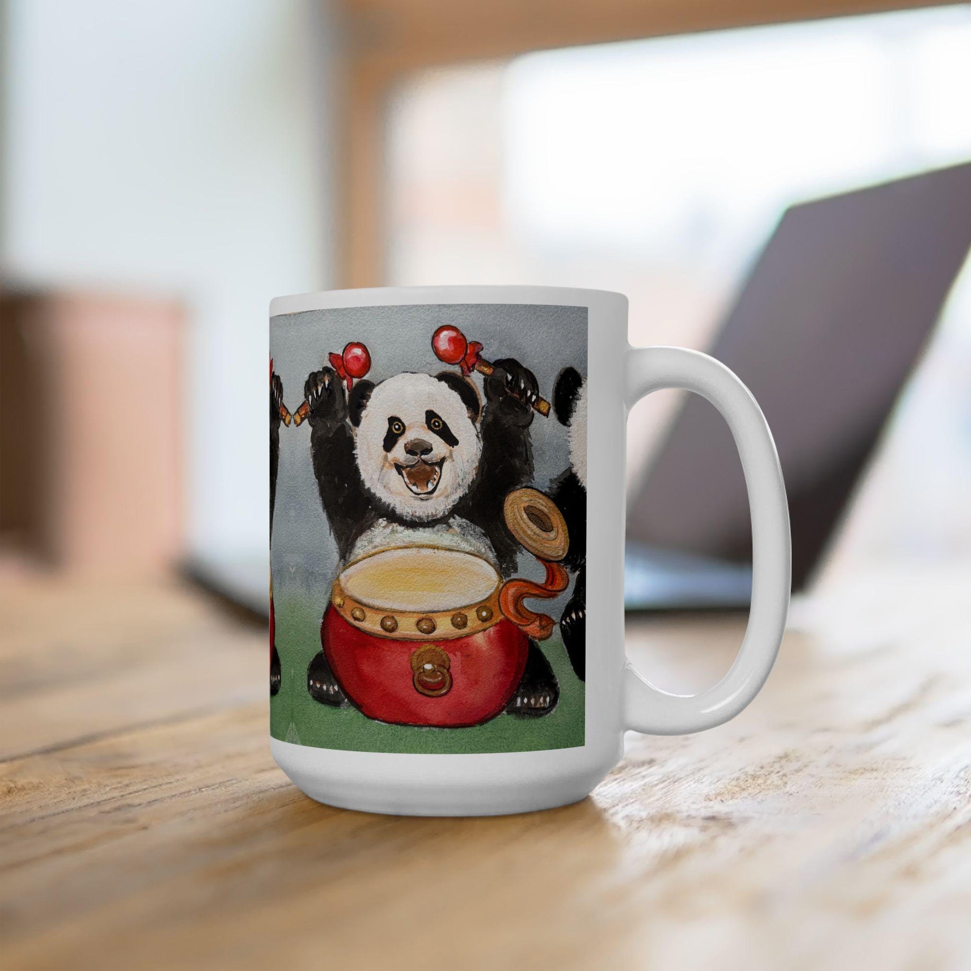 Panda Parade Ceramic Mug | Adorable Animal Coffee Cup, Cute Gift for Animal Lovers, Fun Kitchen Decor, Birthday, Holiday