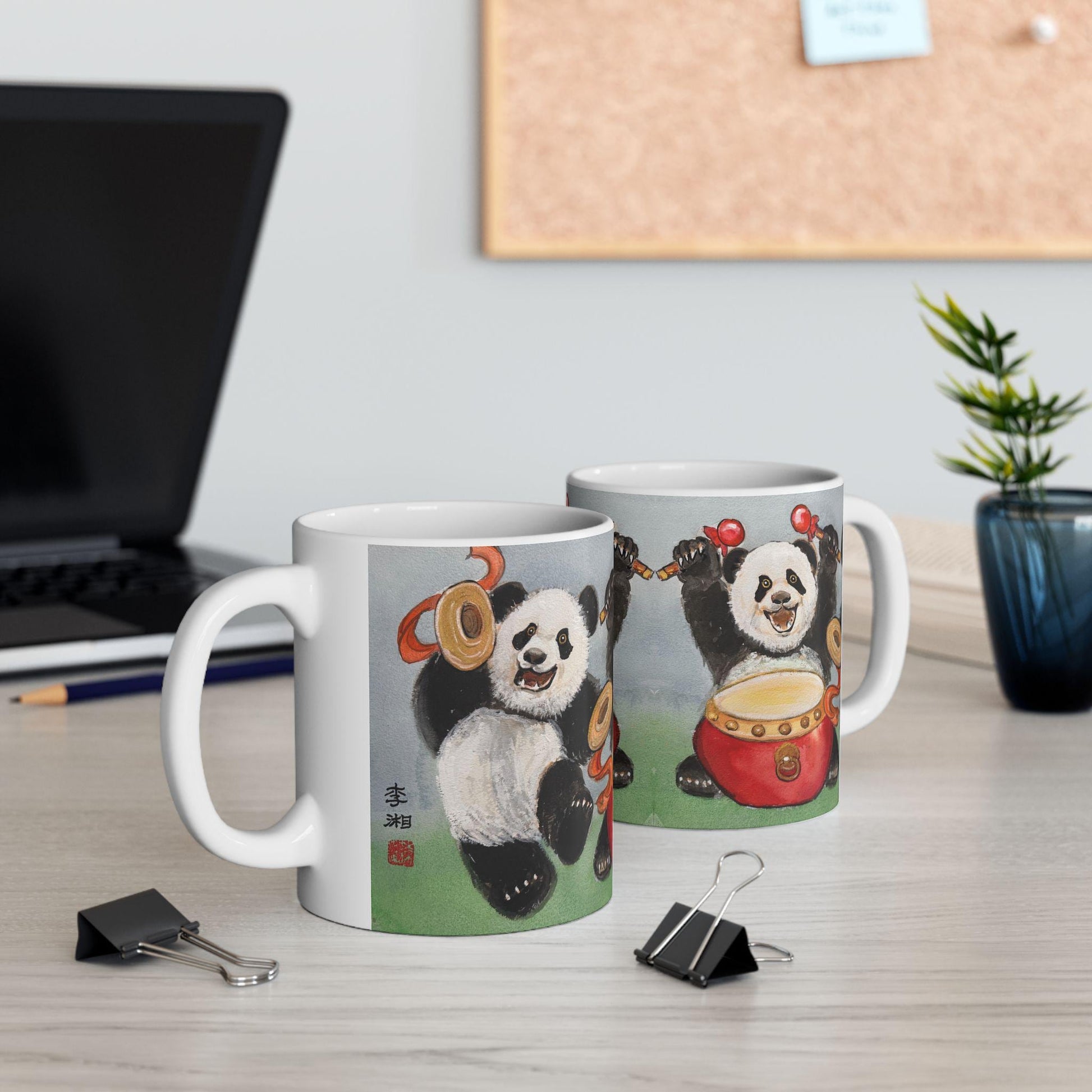 Panda Parade Ceramic Mug | Adorable Animal Coffee Cup, Cute Gift for Animal Lovers, Fun Kitchen Decor, Birthday, Holiday