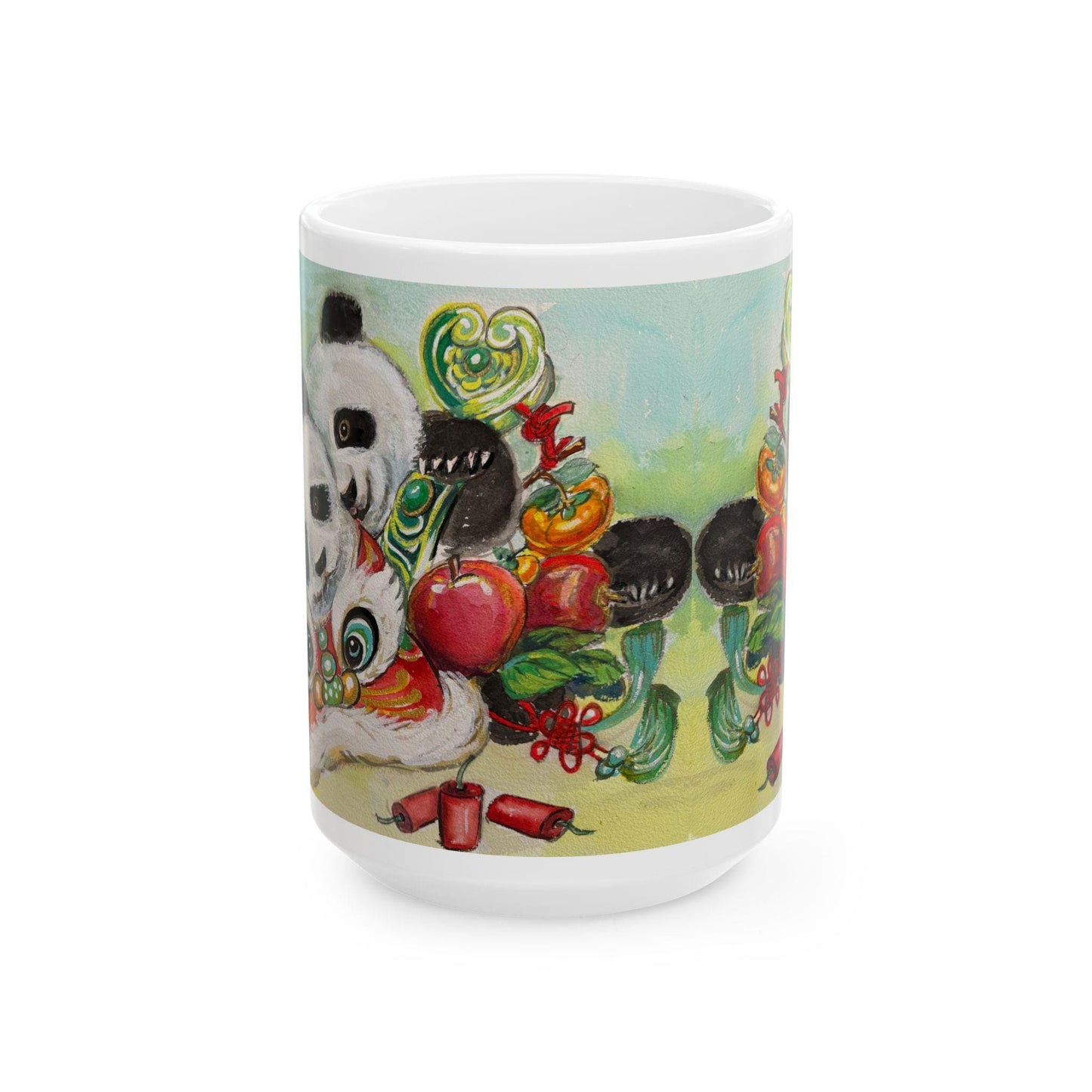 Playful Panda Ceramic Mug | Cute Animal Coffee Cup, Gift for Animal Lovers, Perfect for Holidays, Fun Drinkware, Lunar New Year Gift