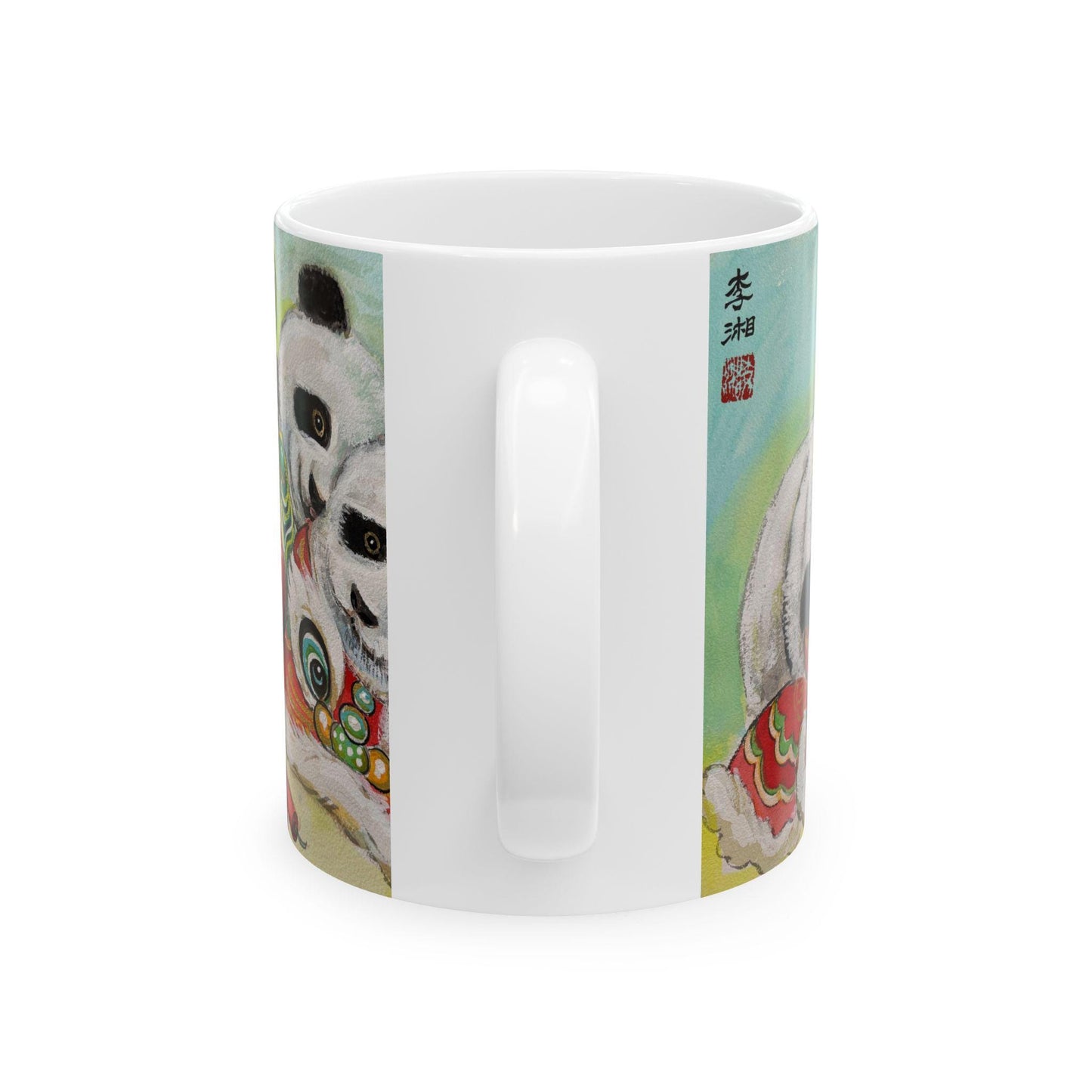 Playful Panda Ceramic Mug | Cute Animal Coffee Cup, Gift for Animal Lovers, Perfect for Holidays, Fun Drinkware, Lunar New Year Gift