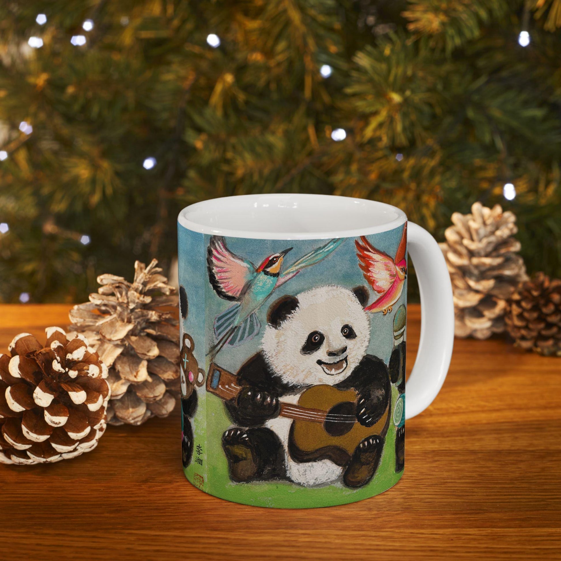 Panda Playtime Ceramic Mug Cute Animal Coffee Cup, Gift for Animal Lovers, Kid-Friendly Drinkware, Fun Birthday Present, Wildlife Lover Gift