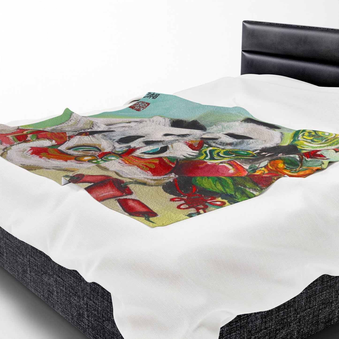 Cozy Panda Plush Blanket, Lion Dance Cute Animal Throw for Kids, Soft Luxury Home Decor, Gift for Birthdays, Nurseries, Holidays