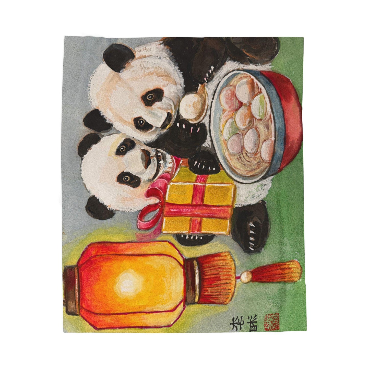 Cozy Panda Plush Blanket - Cute Panda Design, Child's Gift, Home Decor, Snuggle Blanket, Kids Room Accessory, Lunar New Year Gift