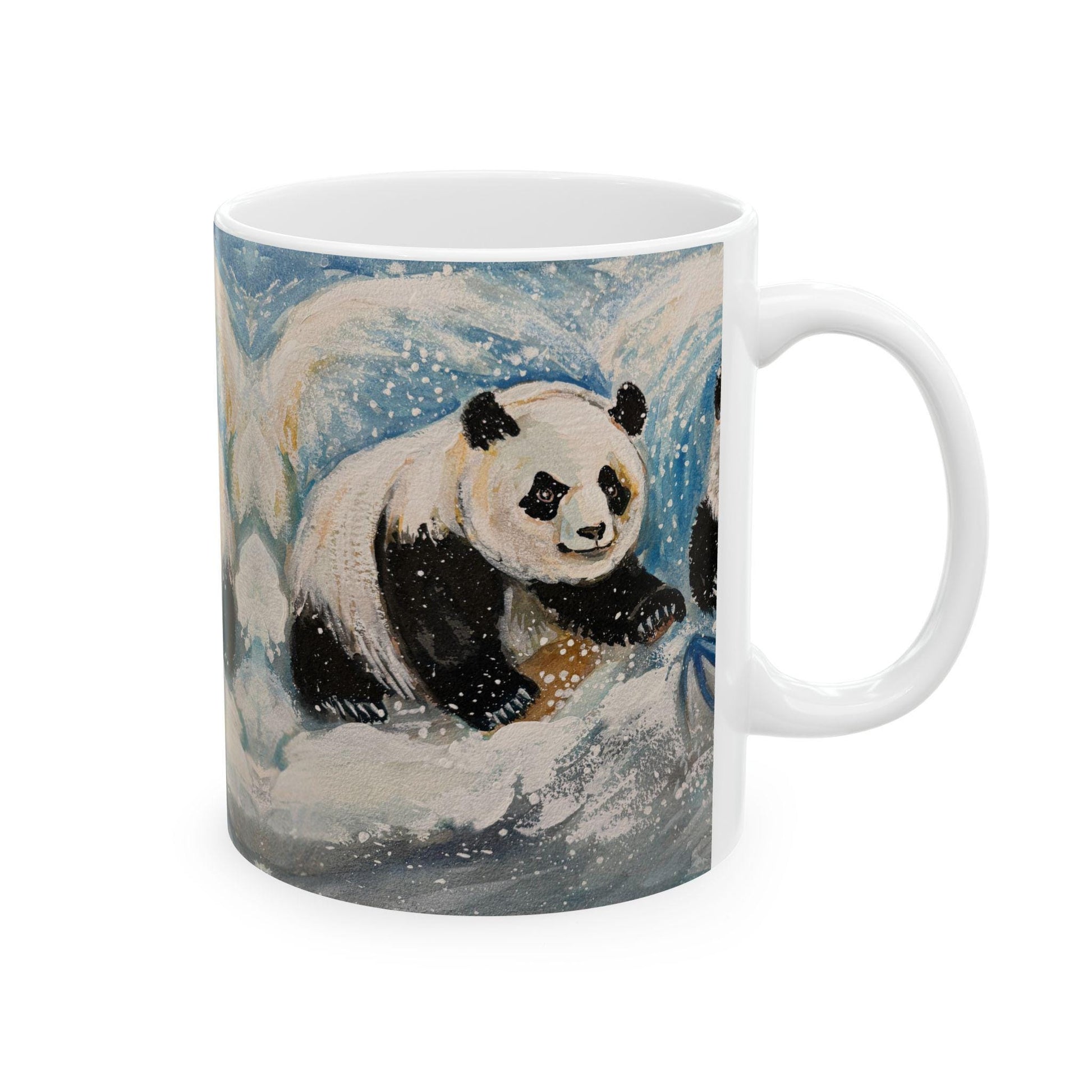 Cozy Panda Ceramic Mug - Perfect for Tea Lovers, Winter Gifts, Animal Collection, Coffee Lovers, Cute Kitchen Decor