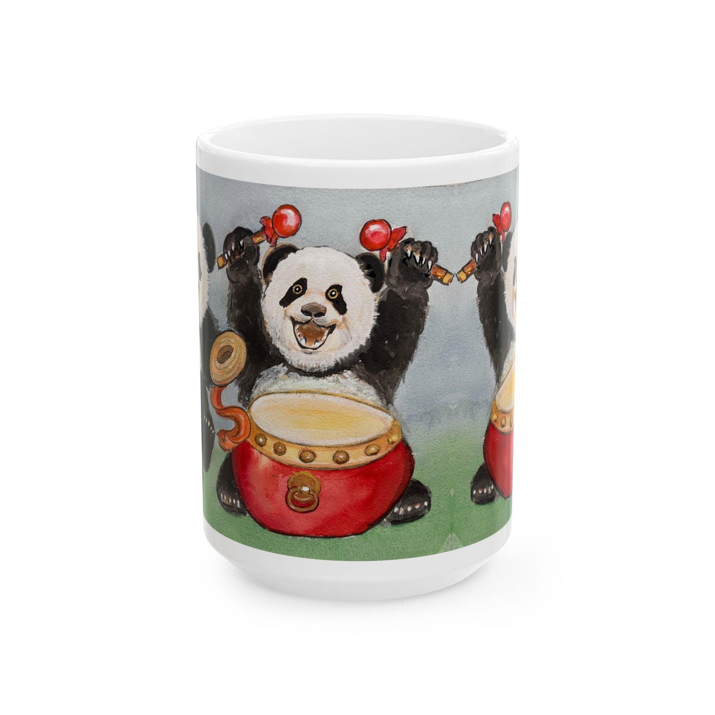 Panda Parade Ceramic Mug | Adorable Animal Coffee Cup, Cute Gift for Animal Lovers, Fun Kitchen Decor, Birthday, Holiday
