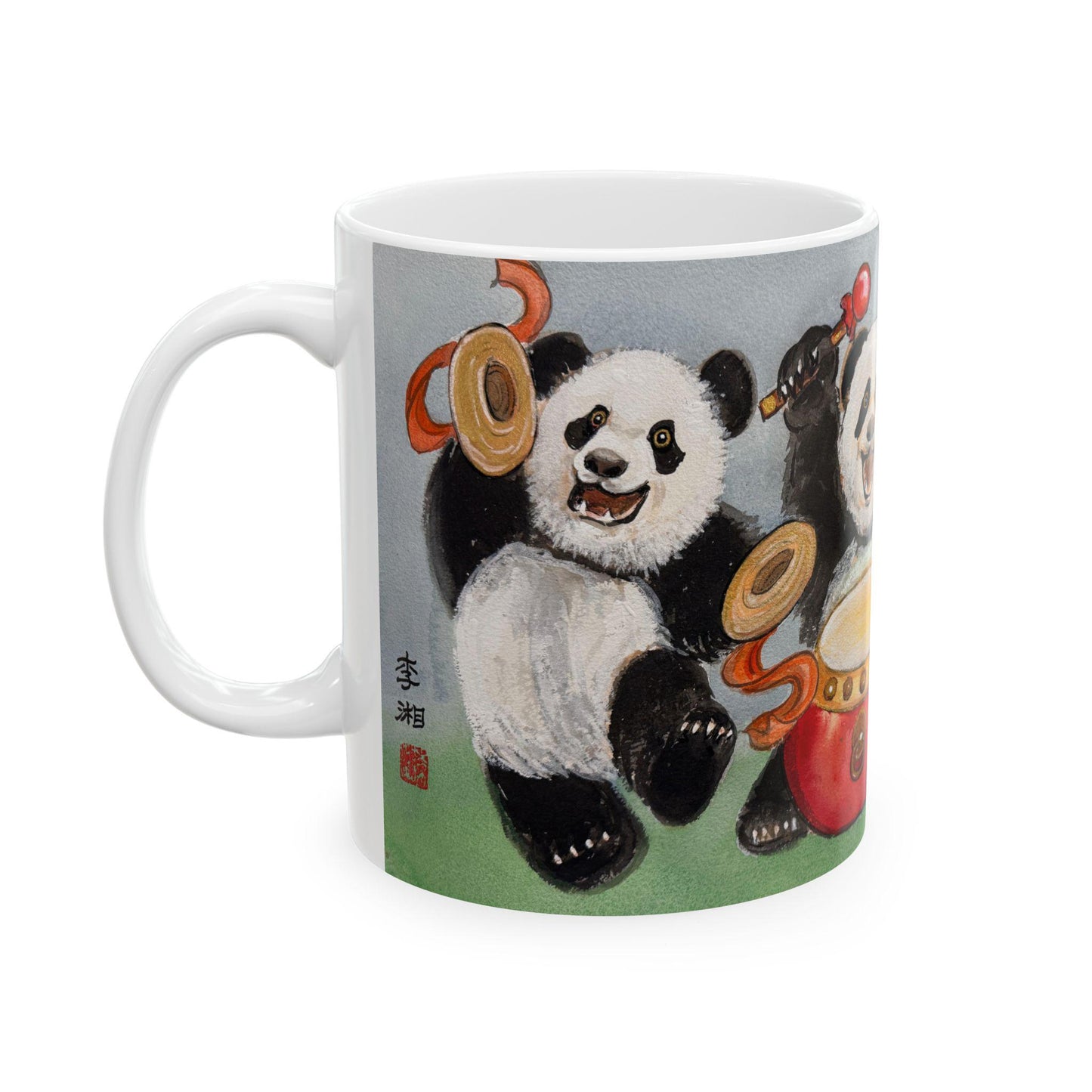 Panda Parade Ceramic Mug | Adorable Animal Coffee Cup, Cute Gift for Animal Lovers, Fun Kitchen Decor, Birthday, Holiday