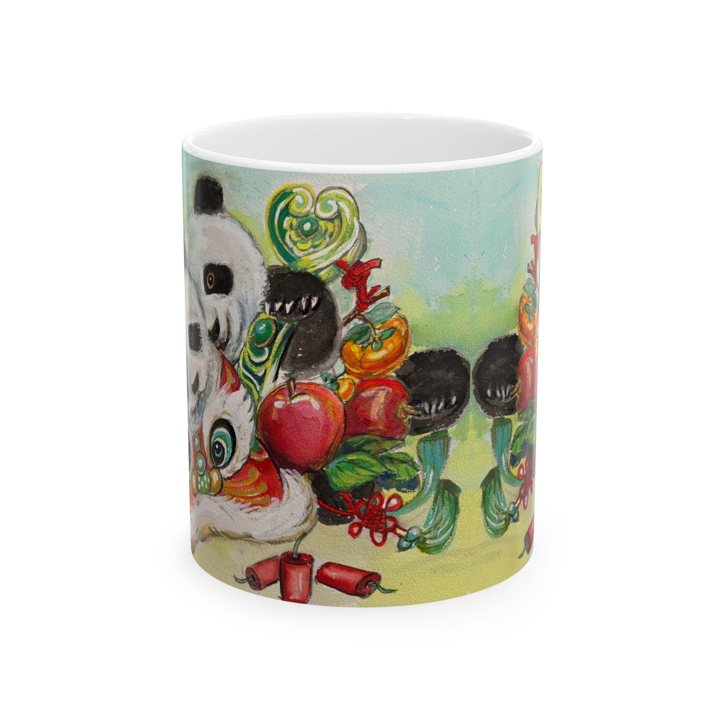 Playful Panda Ceramic Mug | Cute Animal Coffee Cup, Gift for Animal Lovers, Perfect for Holidays, Fun Drinkware, Lunar New Year Gift